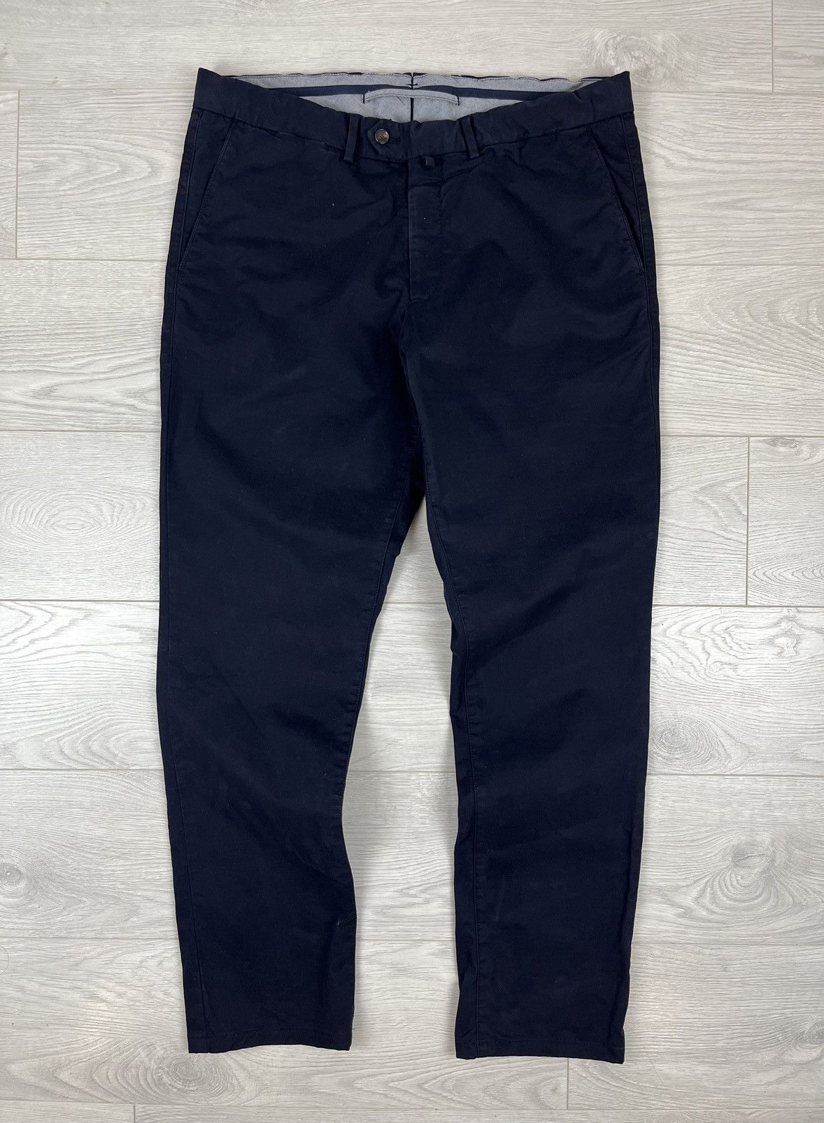 Suitsupply Suitsupply Porto Cotton Navy Trousers Pants Size US 36 / EU 52 - 1 Thumbnail