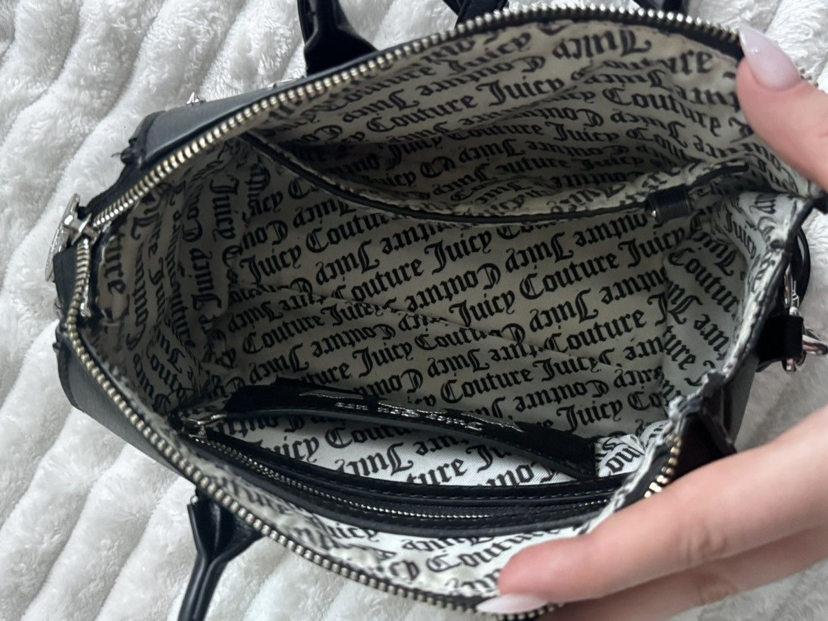 Juicy Couture Juicy Couture Black Faux Leather Barrel Bag Silver Studded Size ONE SIZE - 14 Thumbnail