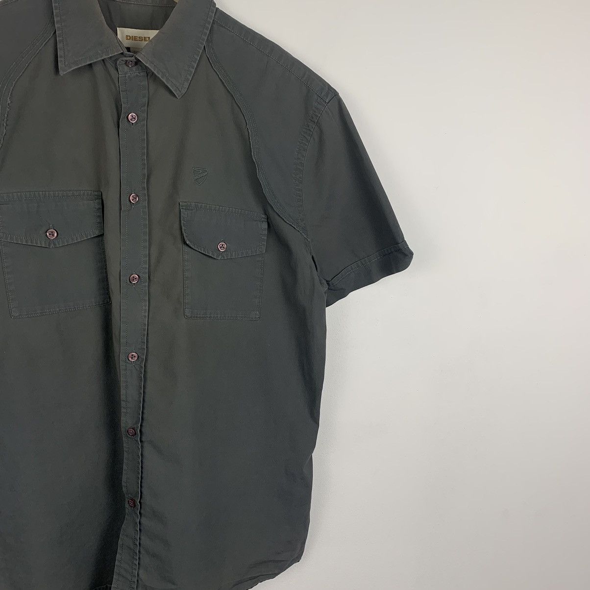 Diesel Vintage Diesel Multipocket Shirt Short Sleeve Size XL Faded Size US XL / EU 56 / 4 - 5 Thumbnail