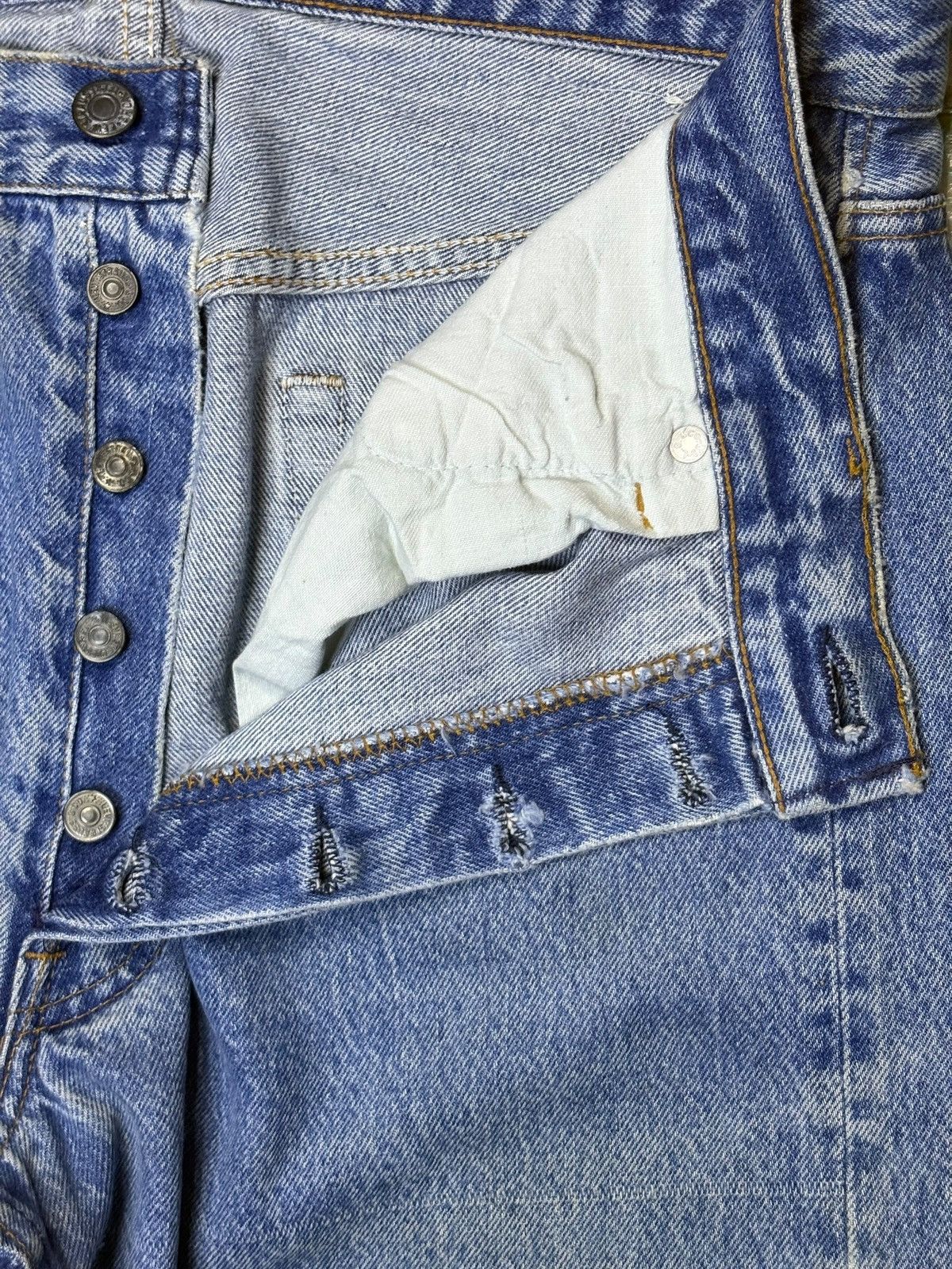 Levi's Vintage 80s Levis 501 Mud Wash Loose Jeans Size US 34 / EU 50 - 3 Thumbnail