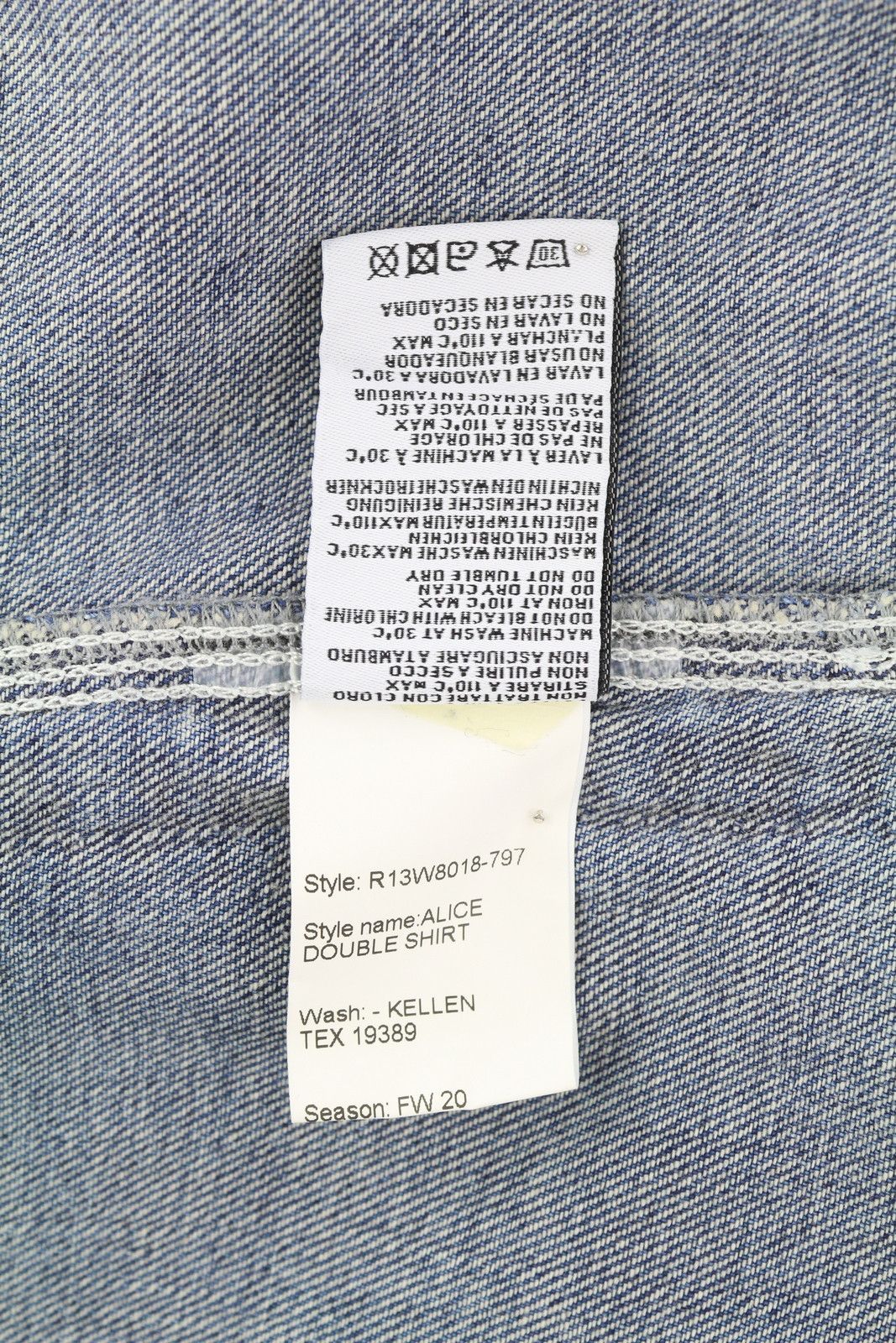 R13 ALICE DOUBLE SHIRT M Kellen Tex Oversized Blue 86168 Size M / US 6-8 / IT 42-44 - 7 Thumbnail