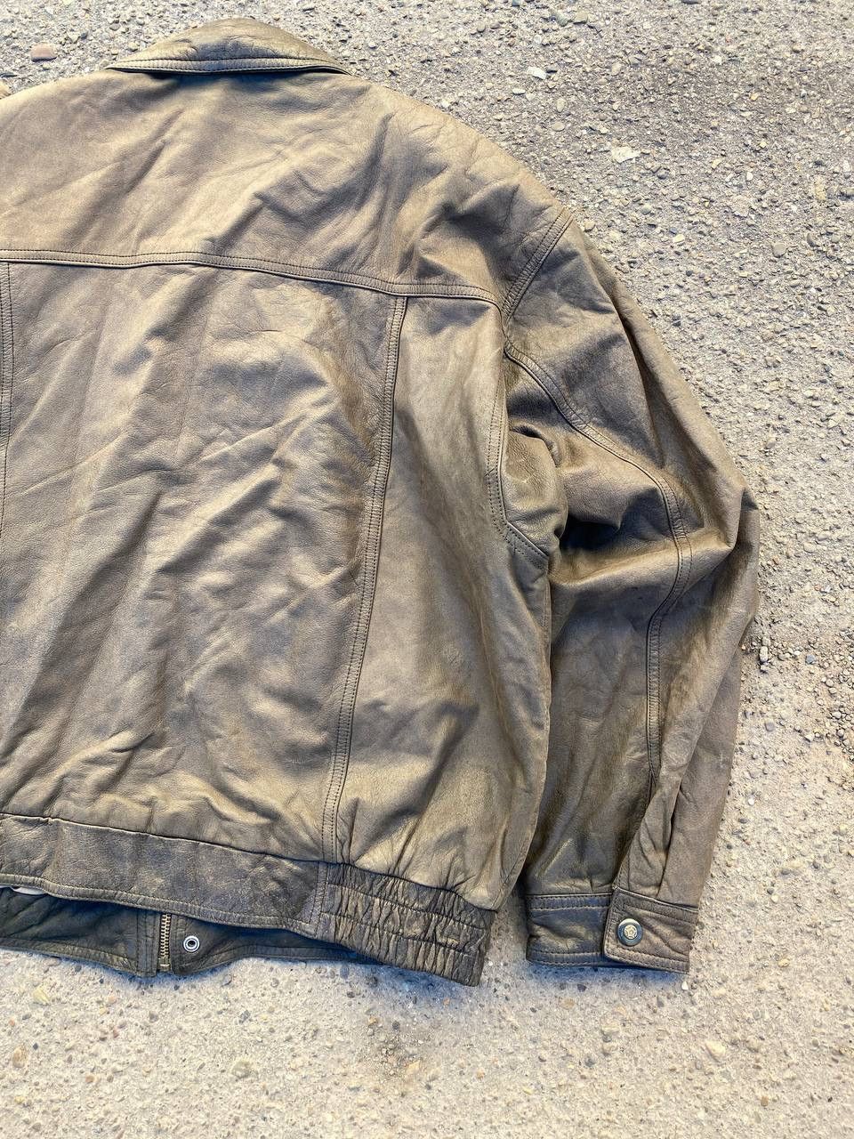 Other Vintage Avant Garde Rick Owens Style faded Leather jacket Size US L / EU 52-54 / 3 - 11 Thumbnail