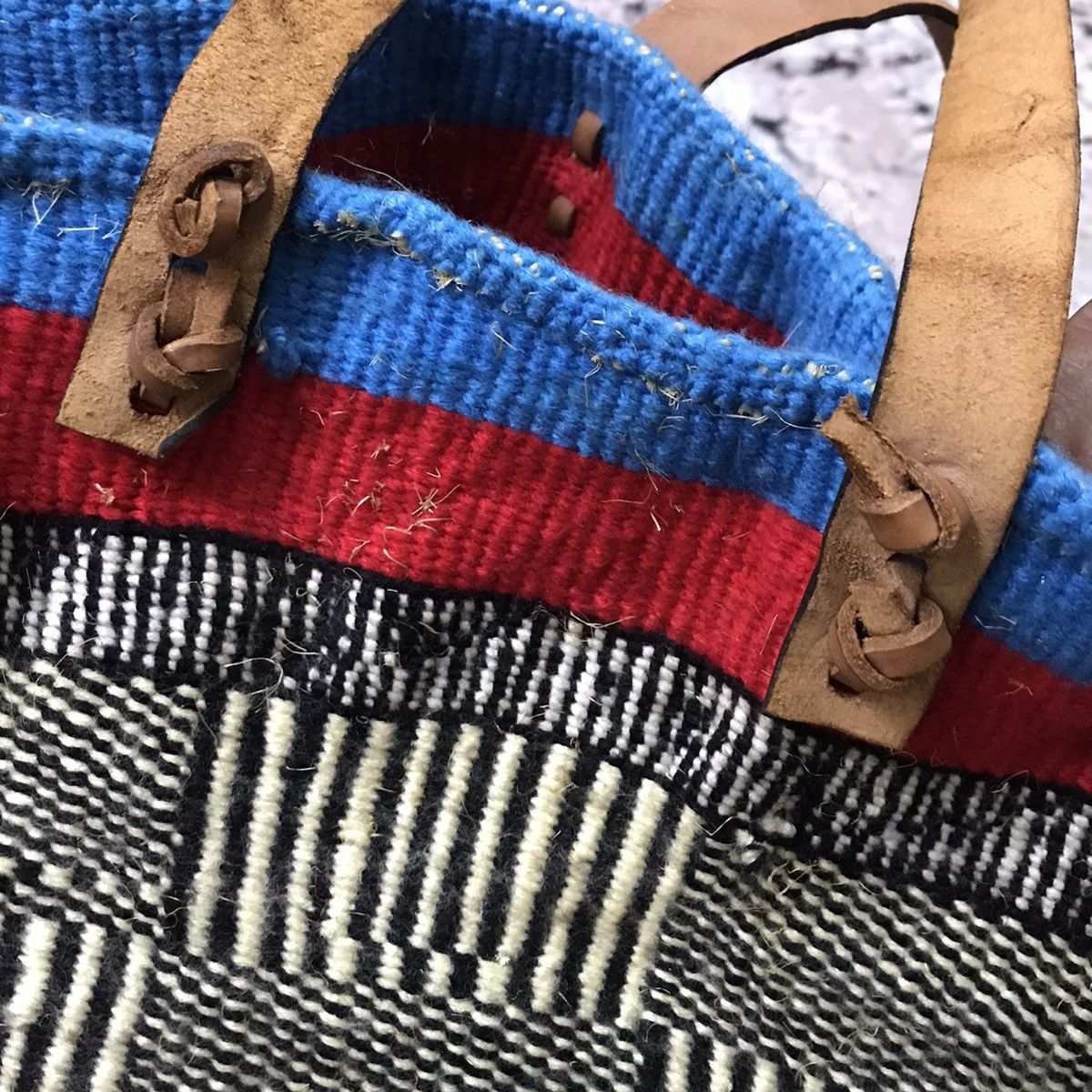 Native Vintage Raise B Knit Native Handmade Tote Bag Size ONE SIZE - 7 Thumbnail