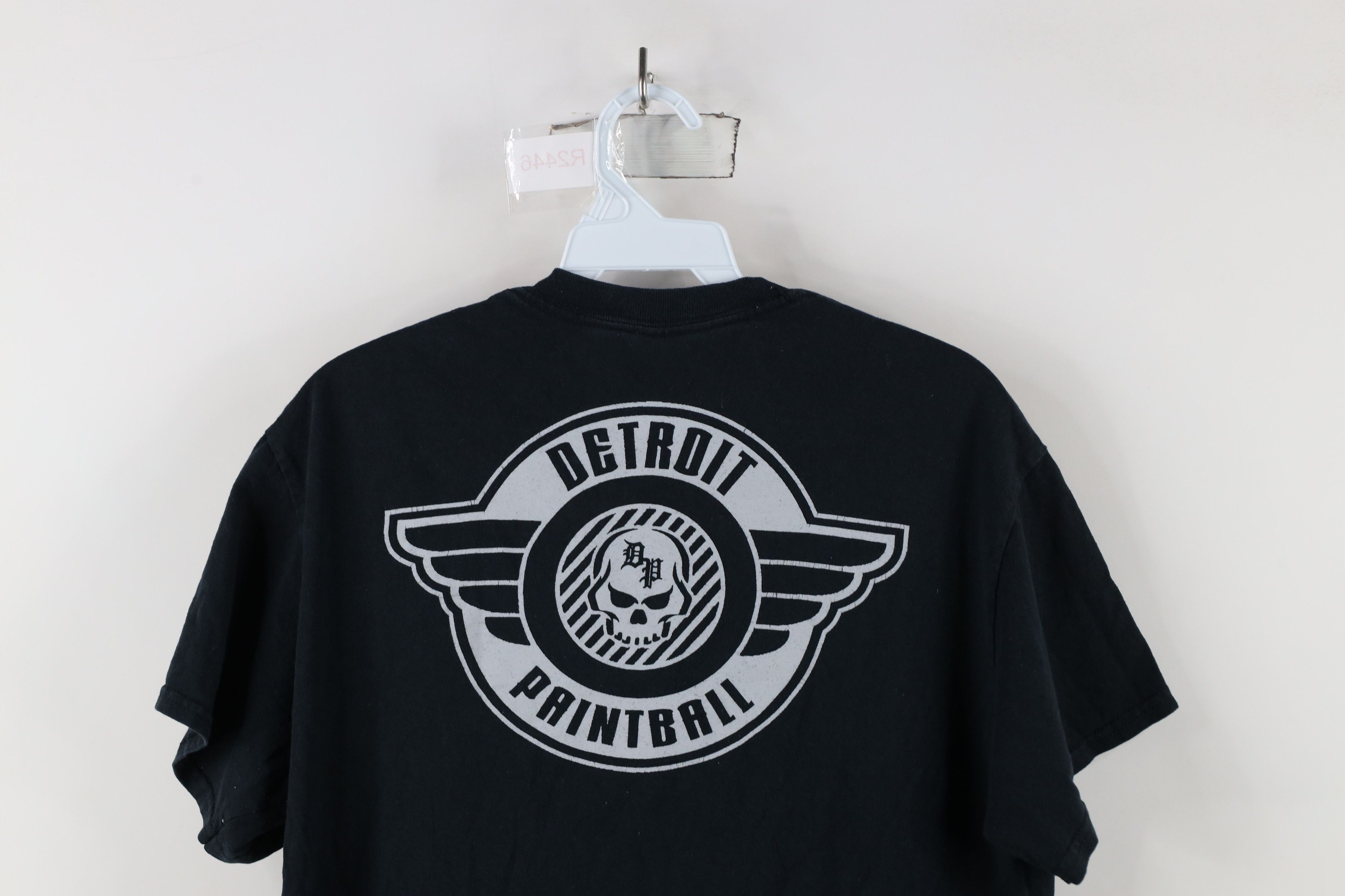 Vintage Vintage Streetwear Detroit Paintball Skull T-Shirt Black Size US M / EU 48-50 / 2 - 9 Thumbnail