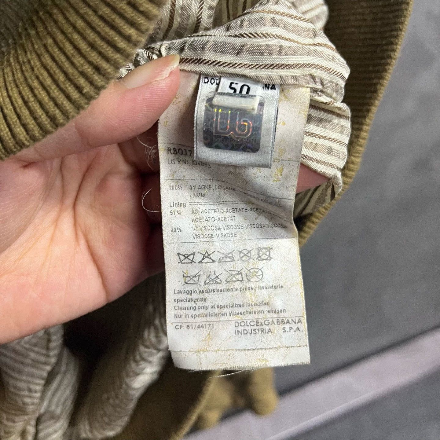 Dolce & Gabbana Dolce & Gabbana Khaki Leather Jacket Size US M / EU 48-50 / 2 - 3 Thumbnail