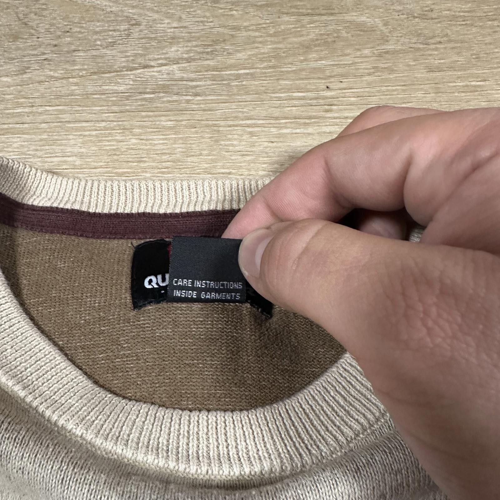 Quiksilver Quiksilver Men Crew Neck Sweater XXL Beige Embroidered logo Size US XXL / EU 58 / 5 - 5 Thumbnail