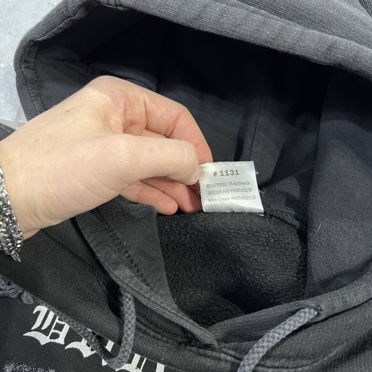 Vintage Vintage Black faded unique rare burzum black metal hoodie Size US L / EU 52-54 / 3 - 5 Thumbnail