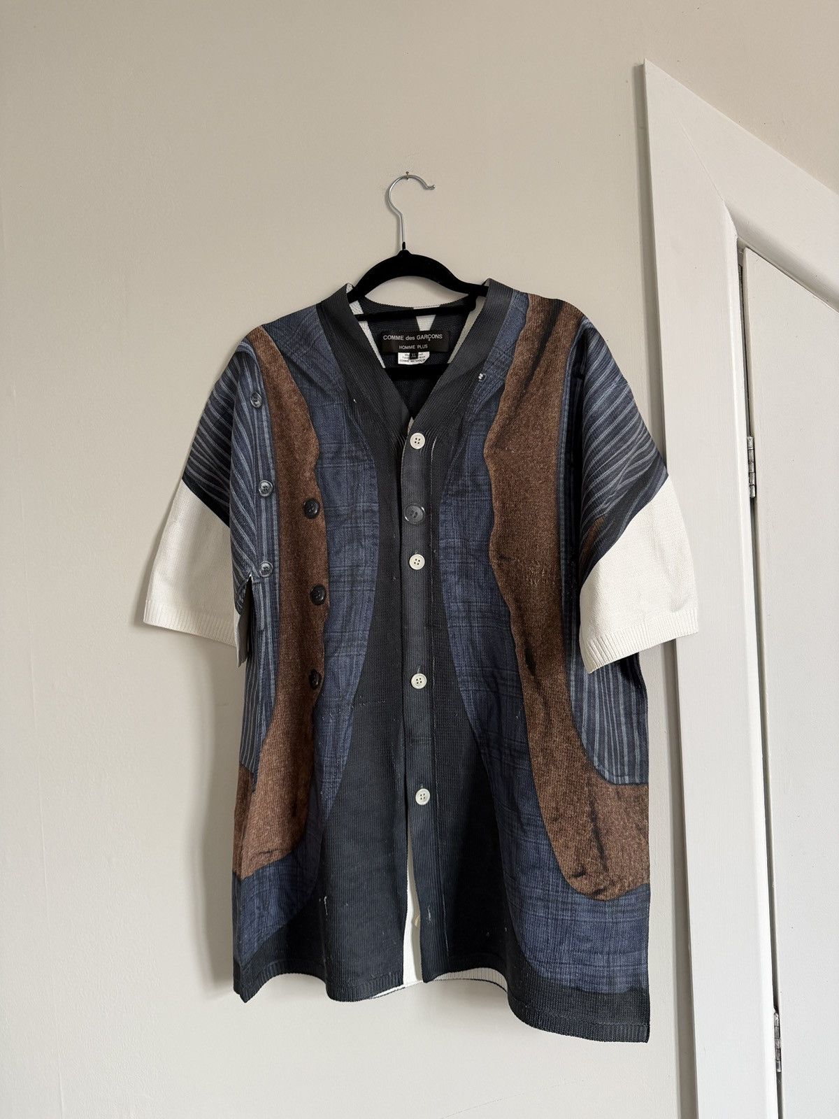 Comme des Garcons Homme Plus Printed Knit Shortsleeve Top Size US XL / EU 56 / 4 - 1 Thumbnail