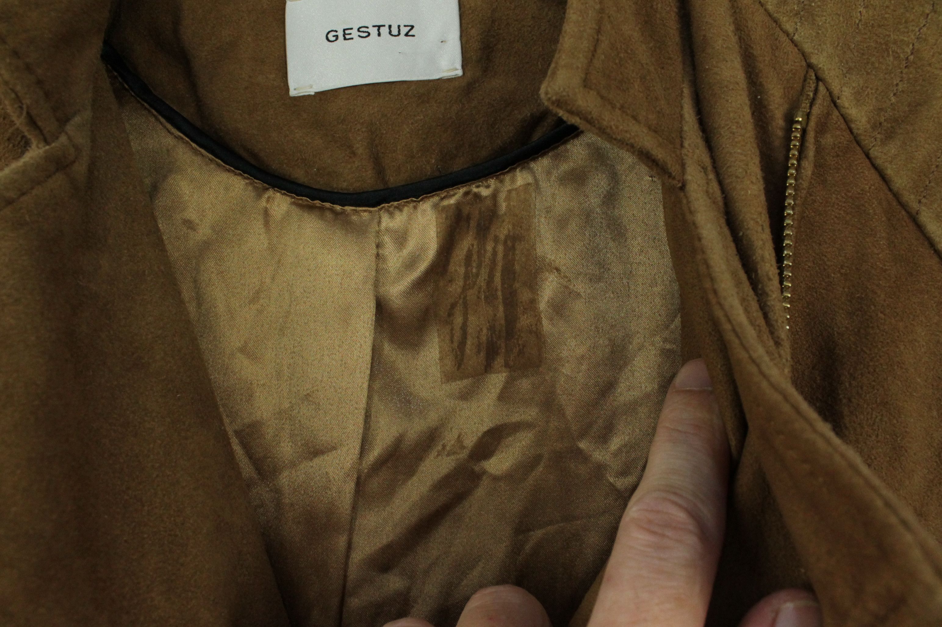 Gestuz Gestuz Fringe Biker Brown Goat Suede Women's Jacket Size XS / US 0-2 / IT 36-38 - 3 Thumbnail