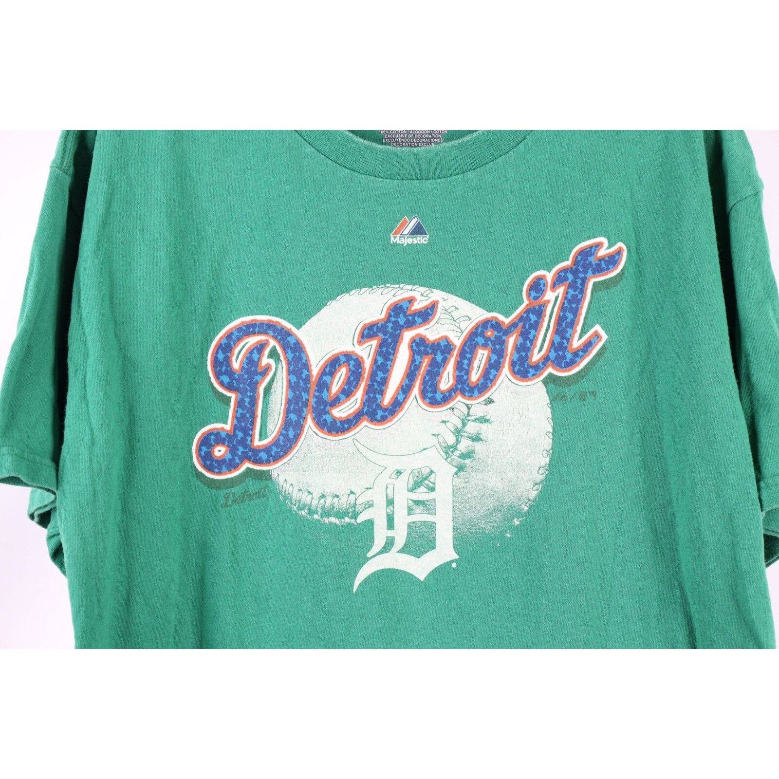 Majestic Vintage Majestic St Patricks Detroit Tigers Baseball T-Shirt Size US L / EU 52-54 / 3 - 4 Thumbnail