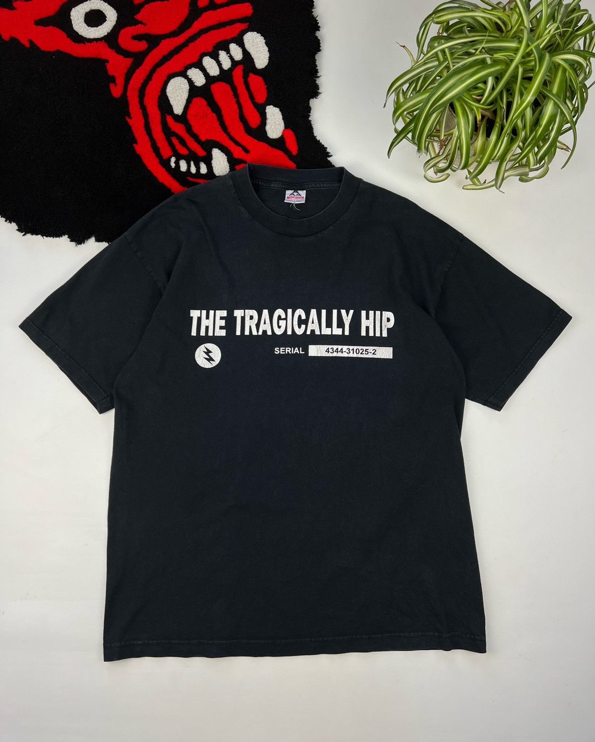 image of Band Tees x Delta The Tragically Hip Vintage Tee Band Tshirt in Black, Men's (Size XL)