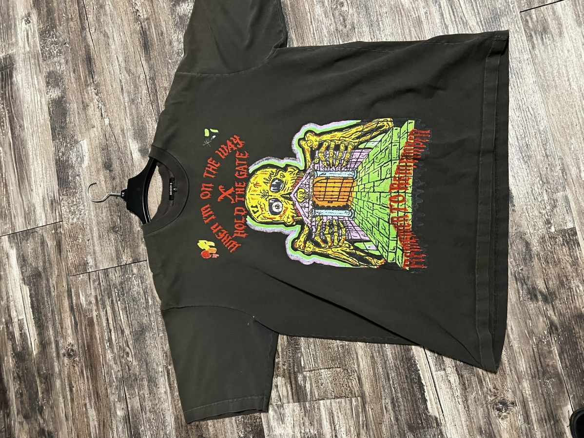 image of Kanye West x Yeezy Season Xxxtentacion Hold The Gate Tee in Grey, Men's (Size XL)