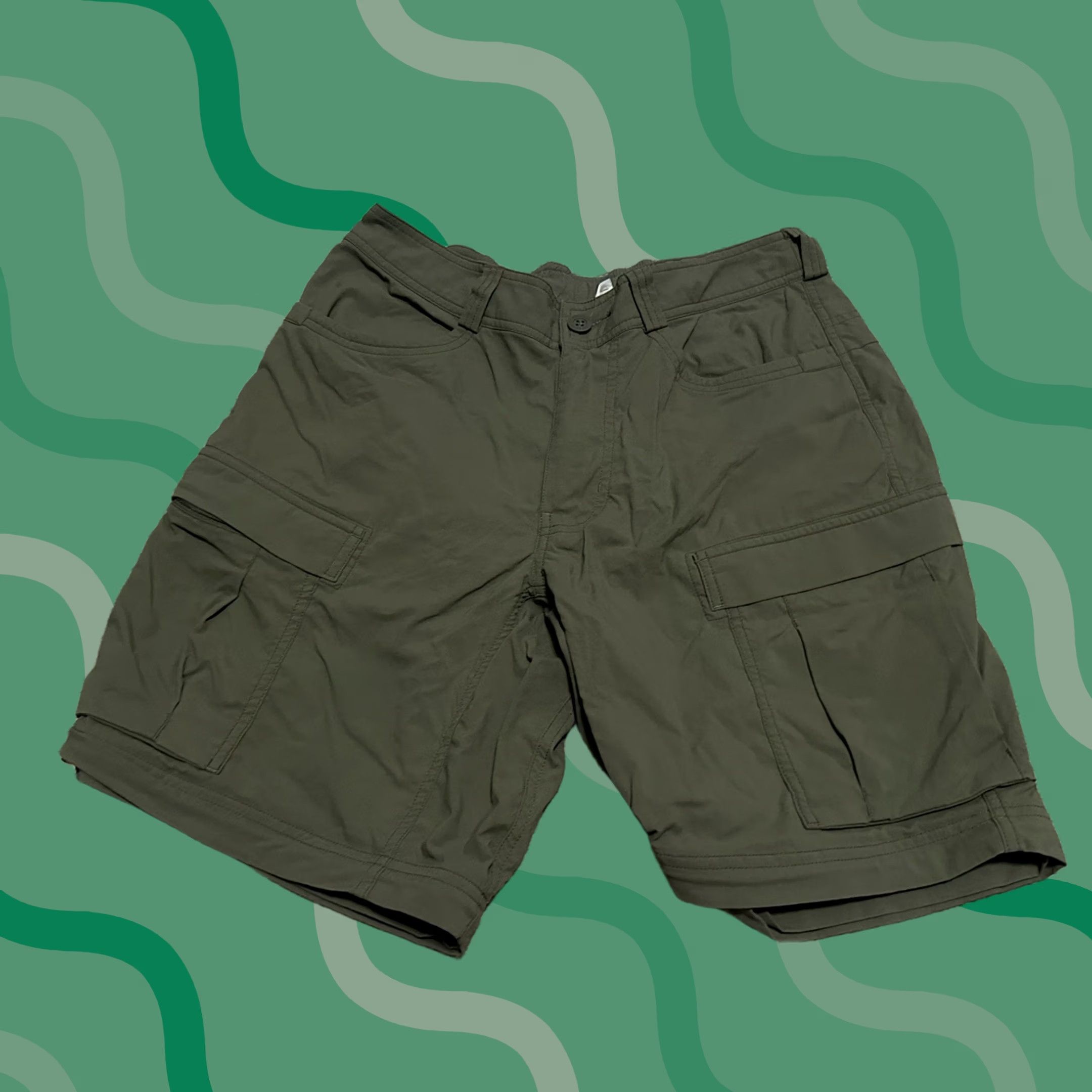 Vintage REI Cargo Shorts Men's 32x30 Hiking Outdoor Utility Performance Green Size US 32 / EU 48 - 1 Thumbnail