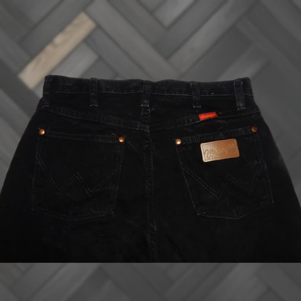 Wrangler VINTAGE Wrangler Men’s Denim Jeans Size 27x34 Straight Fit Black Denim 80s Size US 27 - 1 Thumbnail