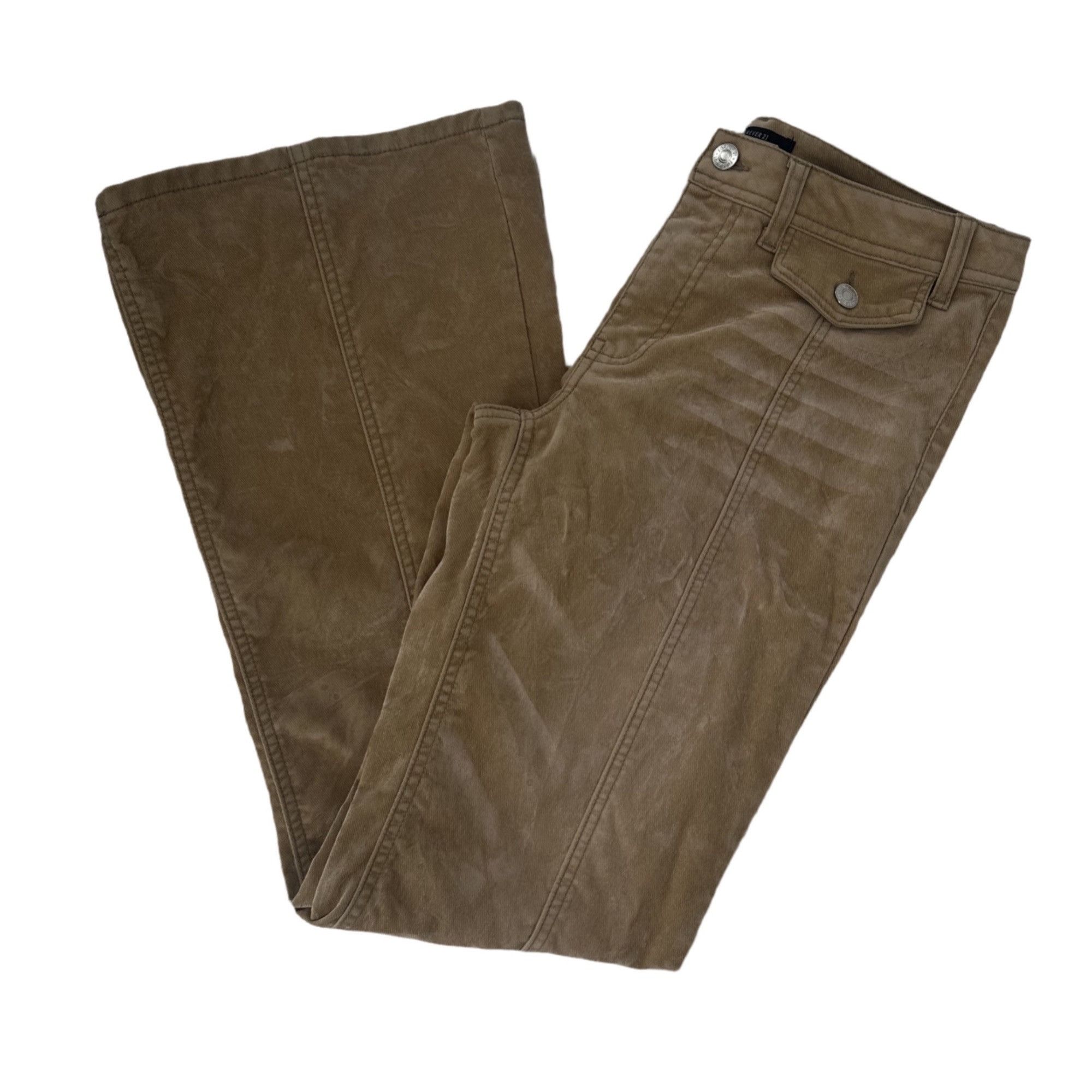 Forever 21 Forever 21 Corduroy Pants Acid Wash Tan Size Large Size 31" - 5 Thumbnail