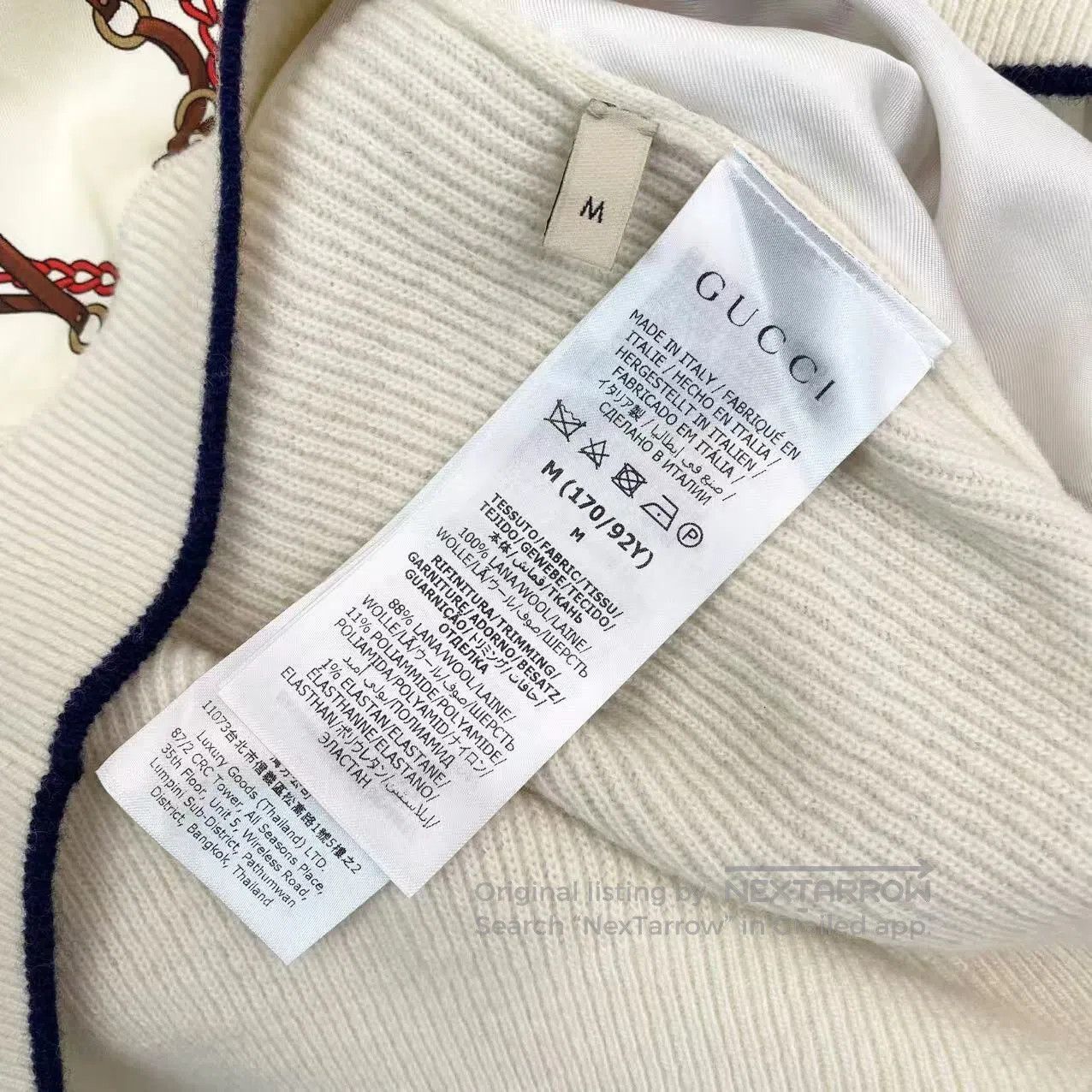 Gucci Guicci 24ss logo patchwork knit short-sleeve| Size M / US 6-8 / IT 42-44 - 4 Thumbnail