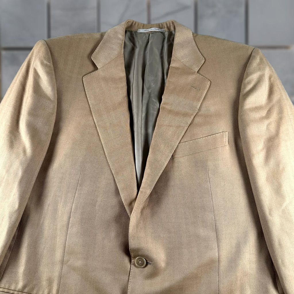Ermenegildo Zegna Ermenegildo Zegna Sport Coat Mens 54 Camel Pure Cashmere Herringbone Italy Made Size US L / EU 52-54 / 3 - 1 Thumbnail
