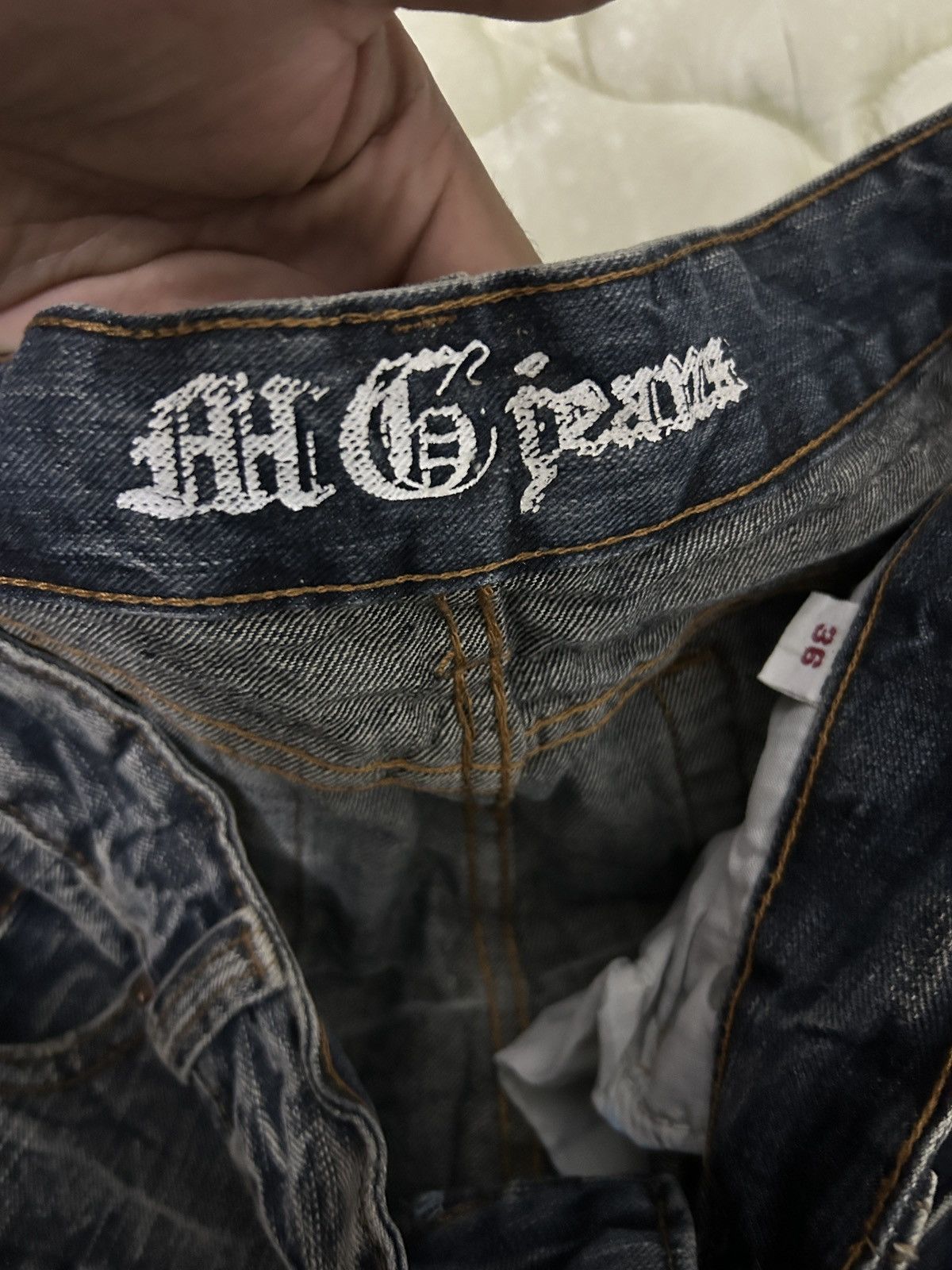 If Six Was Nine Vintage Japanese Flare Jeans Sick Acid Wash Design Size US 36 / EU 52 - 13 Thumbnail