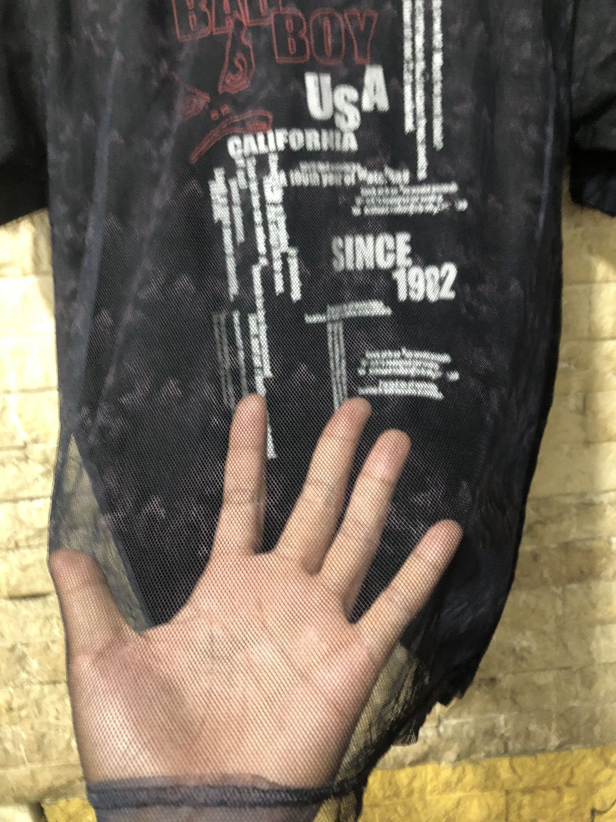 14th Addiction Y2K BadBoy Double Layer Mesh Poem Tee Size US L / EU 52-54 / 3 - 2 Thumbnail