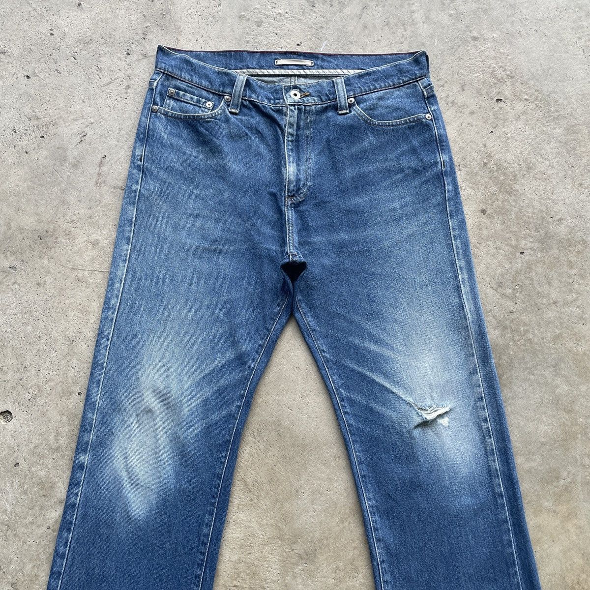L.L. Bean Vintage L.L BEAN Jeans Faded Distressed Pants Denim W34x30 Size US 34 / EU 50 - 3 Thumbnail