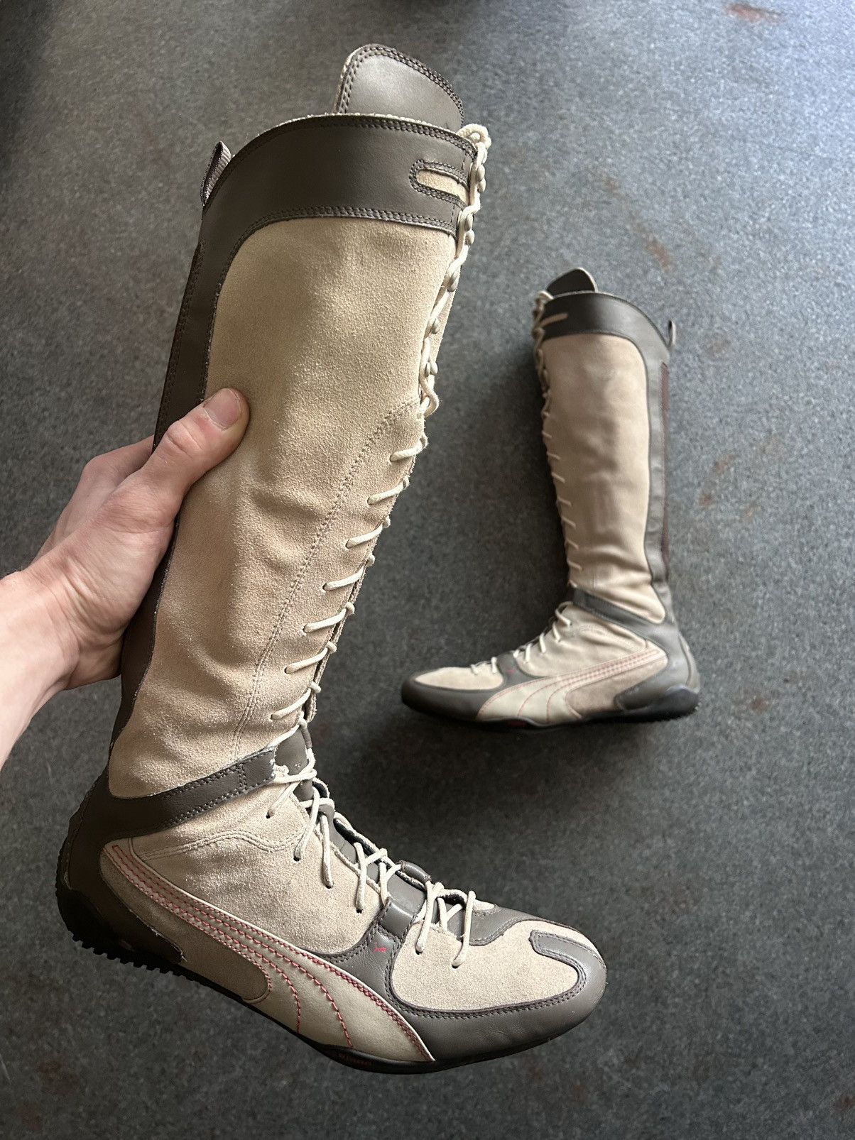 Puma knee high boots deals