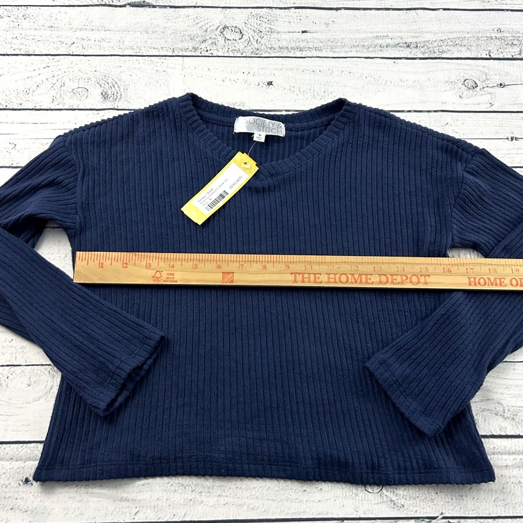 Vintage Stitch Fix Society + Stitch Long Sleeve Angelina Relaxed Top Women's Medium Blue Shirt Womens Size M / US 6-8 / IT 42-44 - 5 Thumbnail