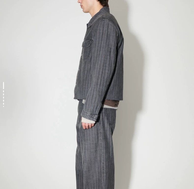 Our Legacy Our Legacy size48 Water-washed striped denim jacket Size US M / EU 48-50 / 2 - 7 Thumbnail