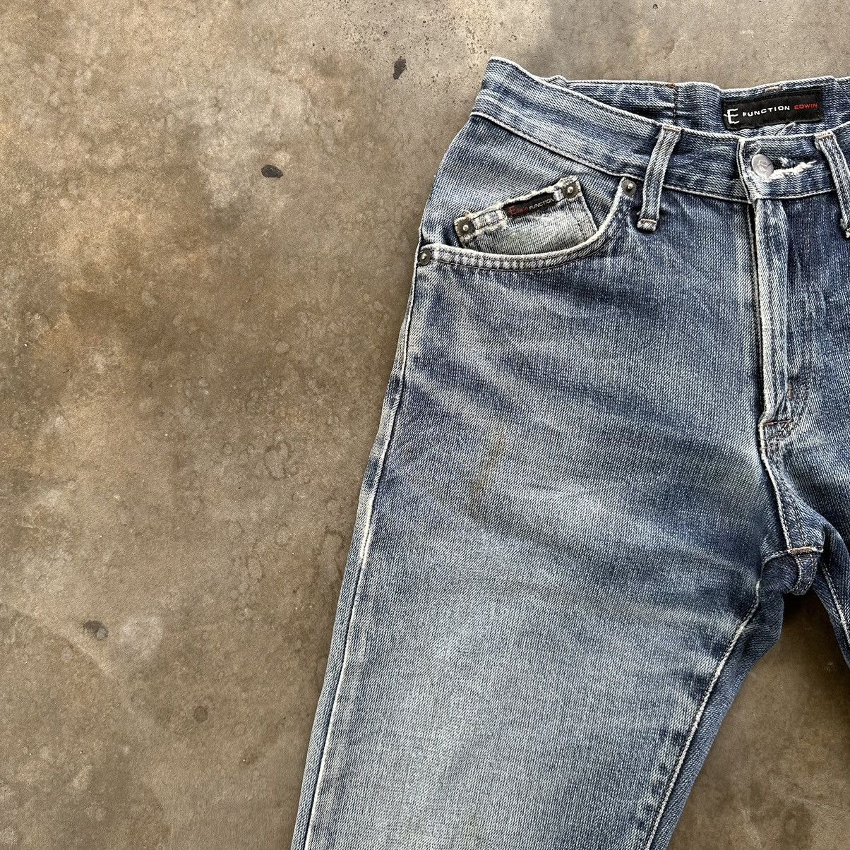 Japanese Brand Vintage E Function Edwin Distressed Jean Faded Denim Pant Size US 30 / EU 46 - 4 Thumbnail