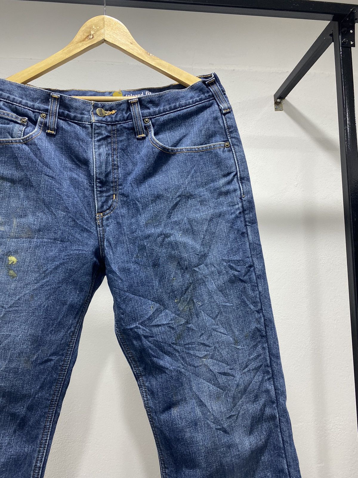 Carhartt × Vintage Carhartt Blue Denim 90s Size US 35 - 19 Thumbnail