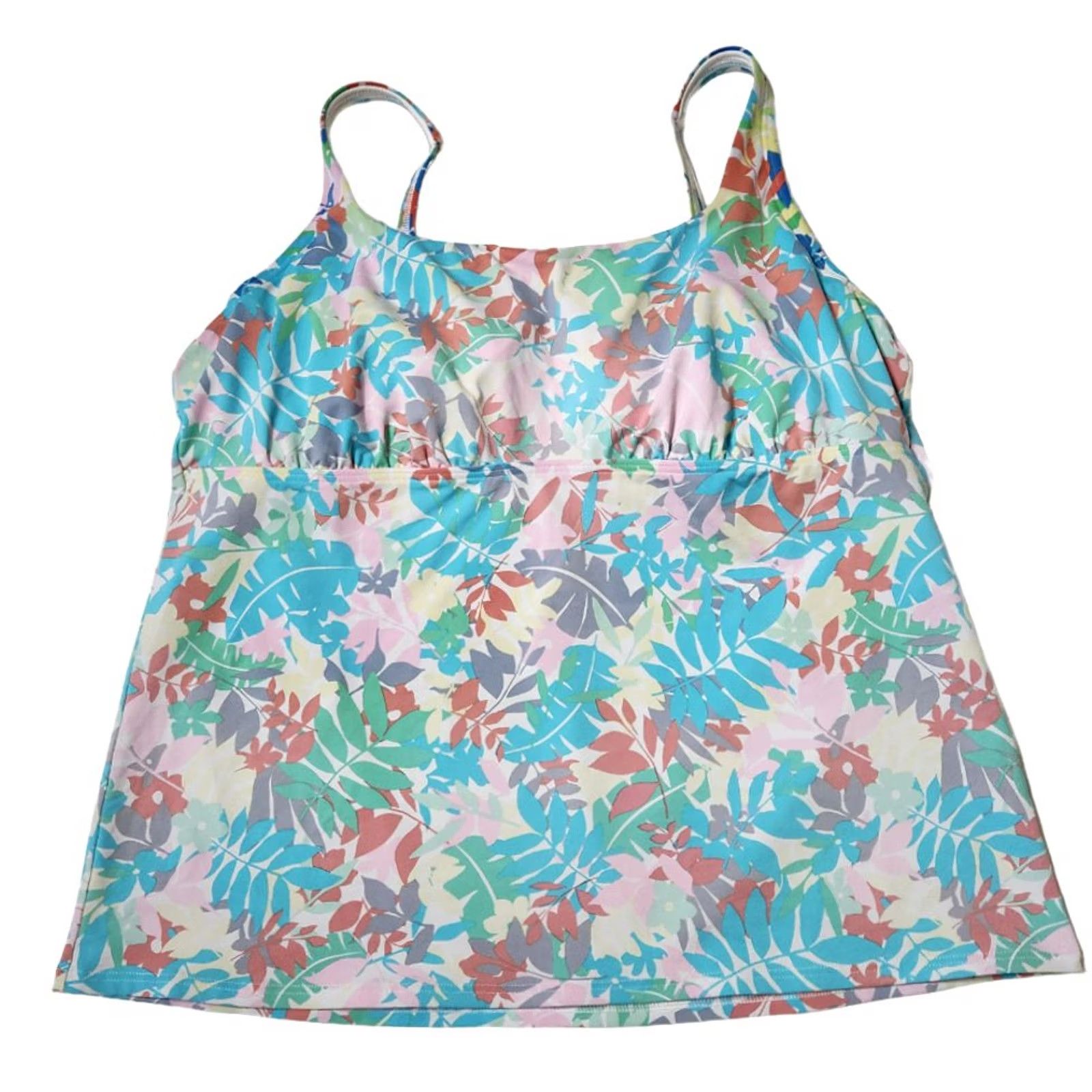 Lands' End Lands End Tankini Underwired Built-In Bra Floral multicolor 18 Women Tankini Top Size XXL / US 16-18 / IT 52-54 - 2 Thumbnail