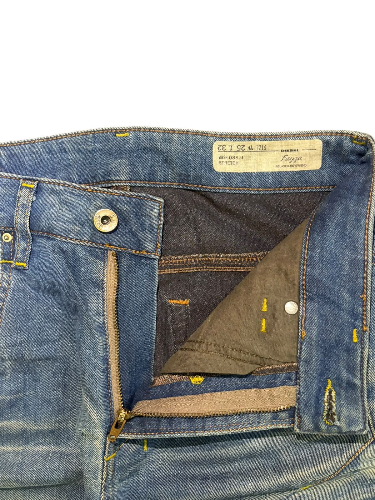 Diesel Vintage Diesel Fayza Mud Wash Distressed Jeans Size 29" - 5 Thumbnail