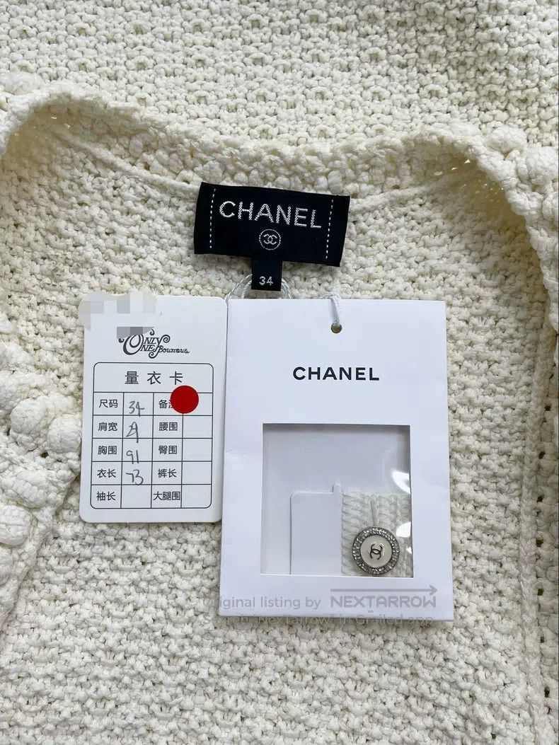 Chanel Chanel White knitted vest jacket Size XXS / US 00 / IT 34 - 4 Thumbnail