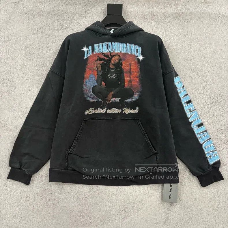 Balenciaga Balenciaga Female Celebrity Black Hoodie Size US S / EU 44-46 / 1 - 1 Thumbnail