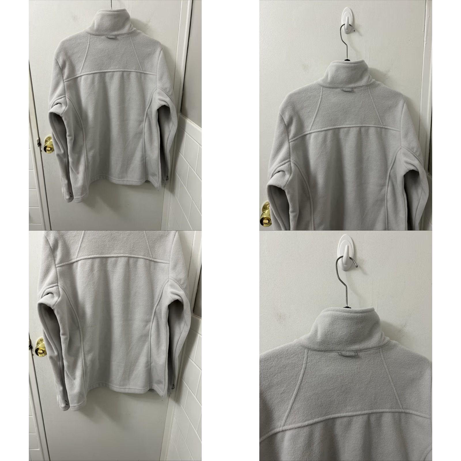 Vintage Columbia Fleece Jacket Womens Large Gray Full Zip Sweatshirt Pockets L/S Size L / US 10 / IT 46 - 8 Thumbnail