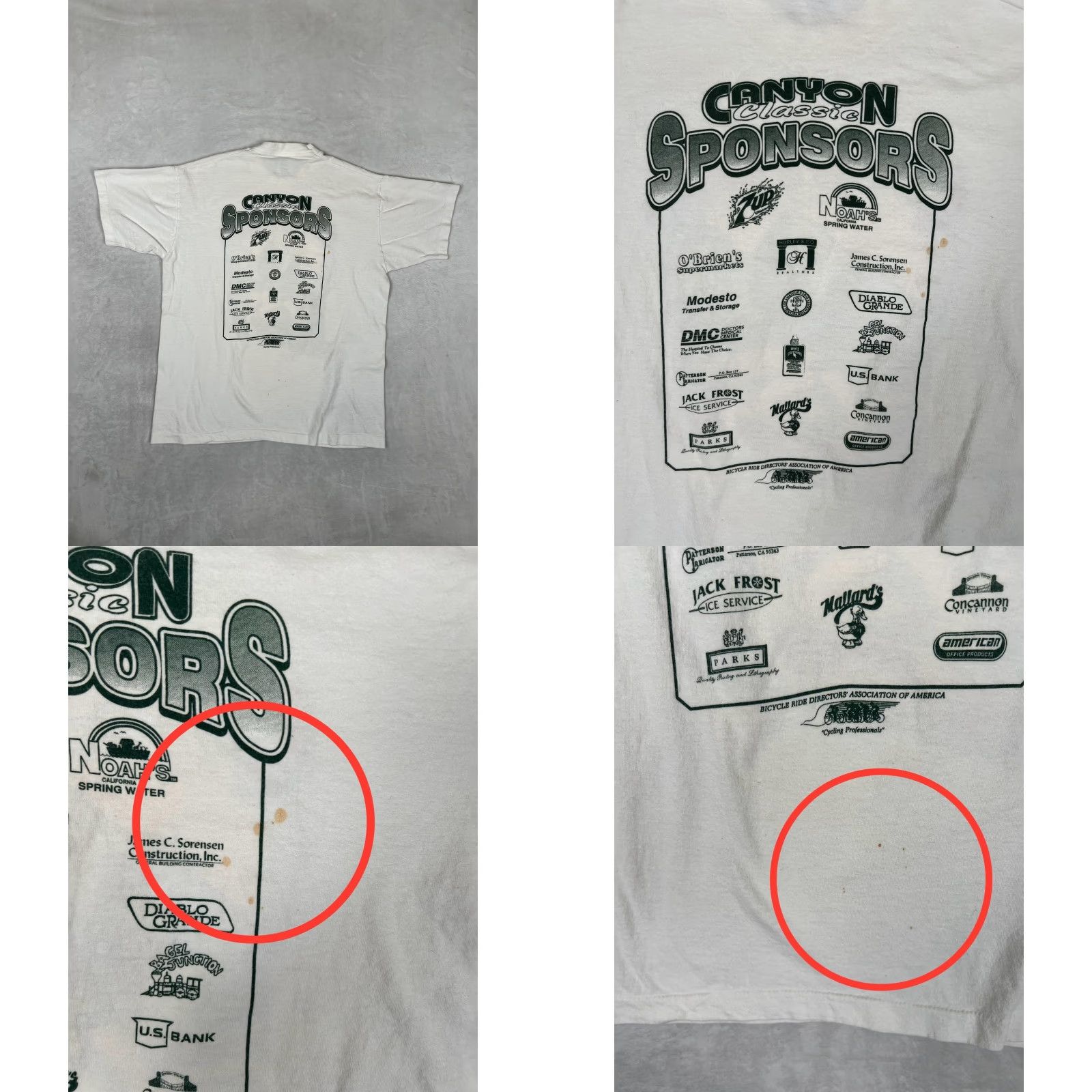 Fruit Of The Loom VINTAGE Canyon Classic Century 97 T-Shirt Mens Large White Bike Cycling 90s Size US L / EU 52-54 / 3 - 8 Thumbnail