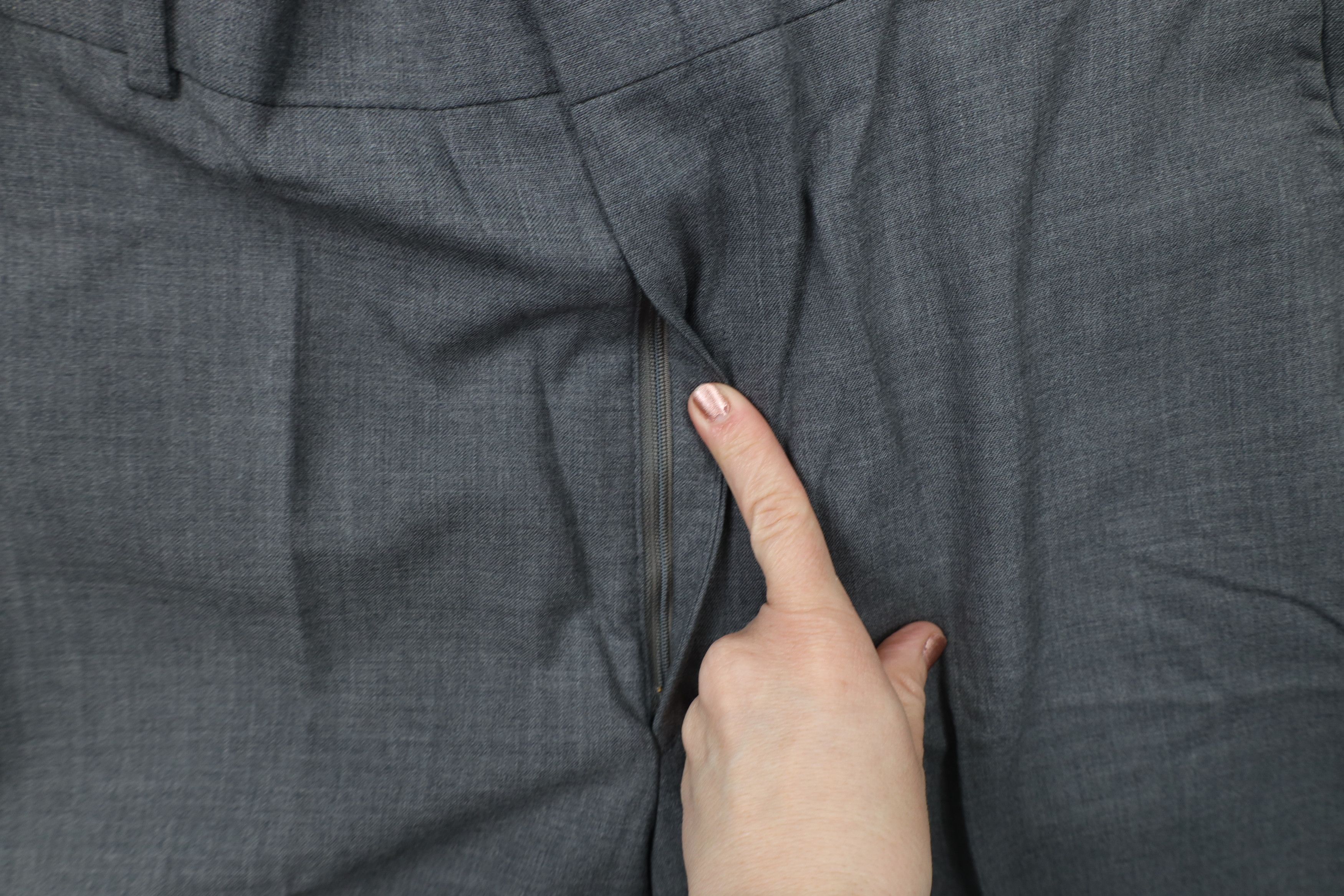 Lands' End × Vintage Vintage 90s Lands End Wide Leg Chino Pants Heather Gray USA Size US 36 / EU 52 - 5 Thumbnail