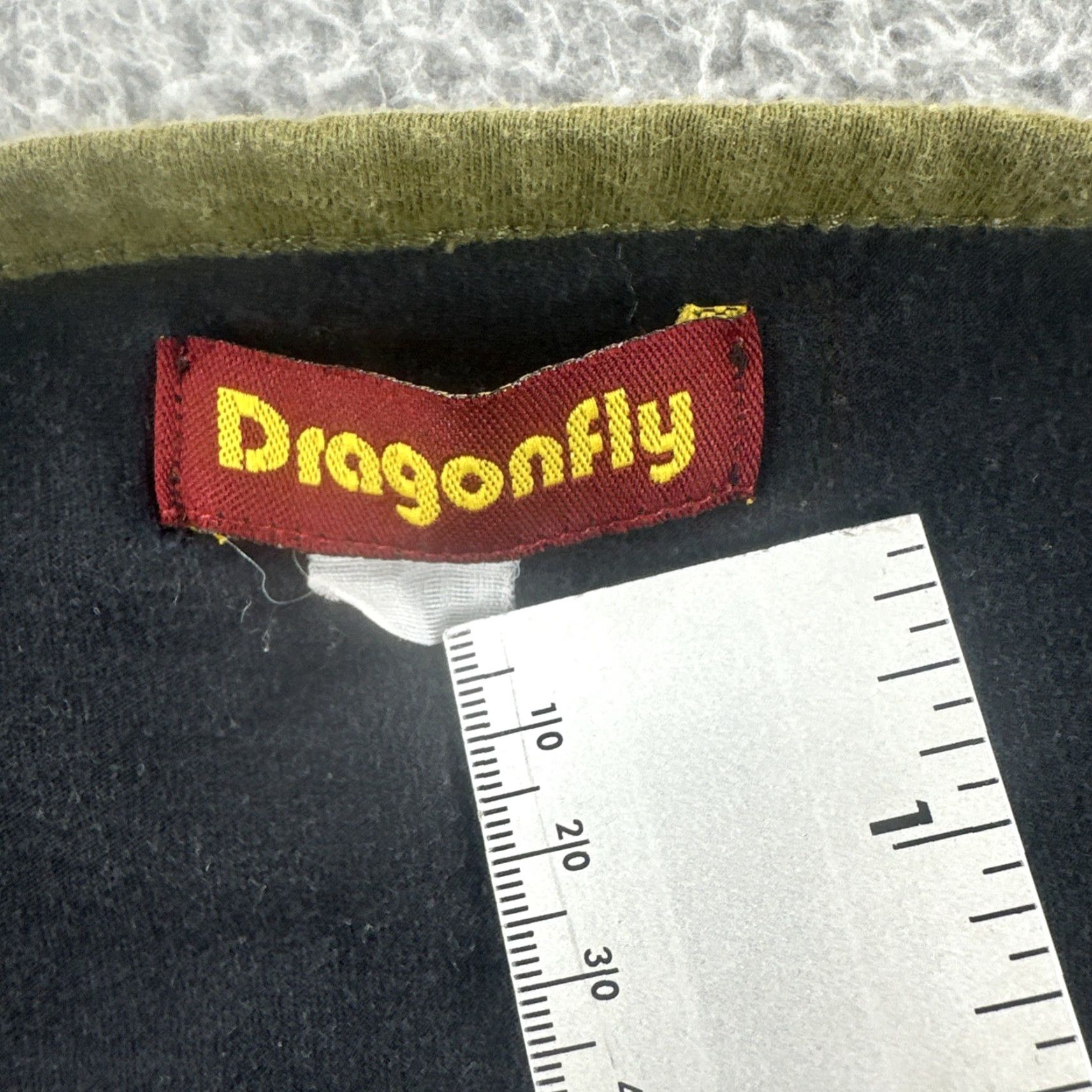 Vintage VINTAGE Dragonfly Women’s T-Shirt Black Embroidered Short Sleeve L Size L / US 10 / IT 46 - 6 Thumbnail