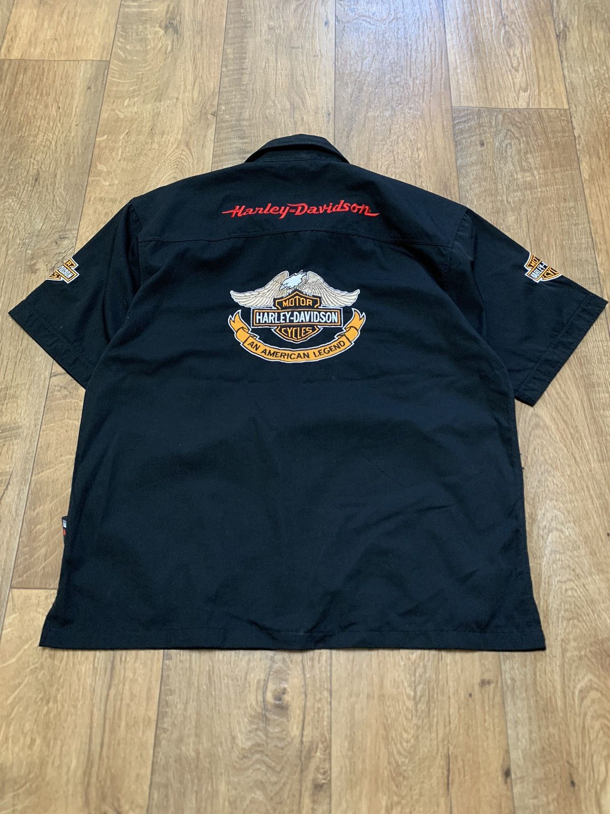 Other Vintage Y2K Harley Davidson Shirt Button Up Big Logo Back Size US L / EU 52-54 / 3 - 8 Thumbnail