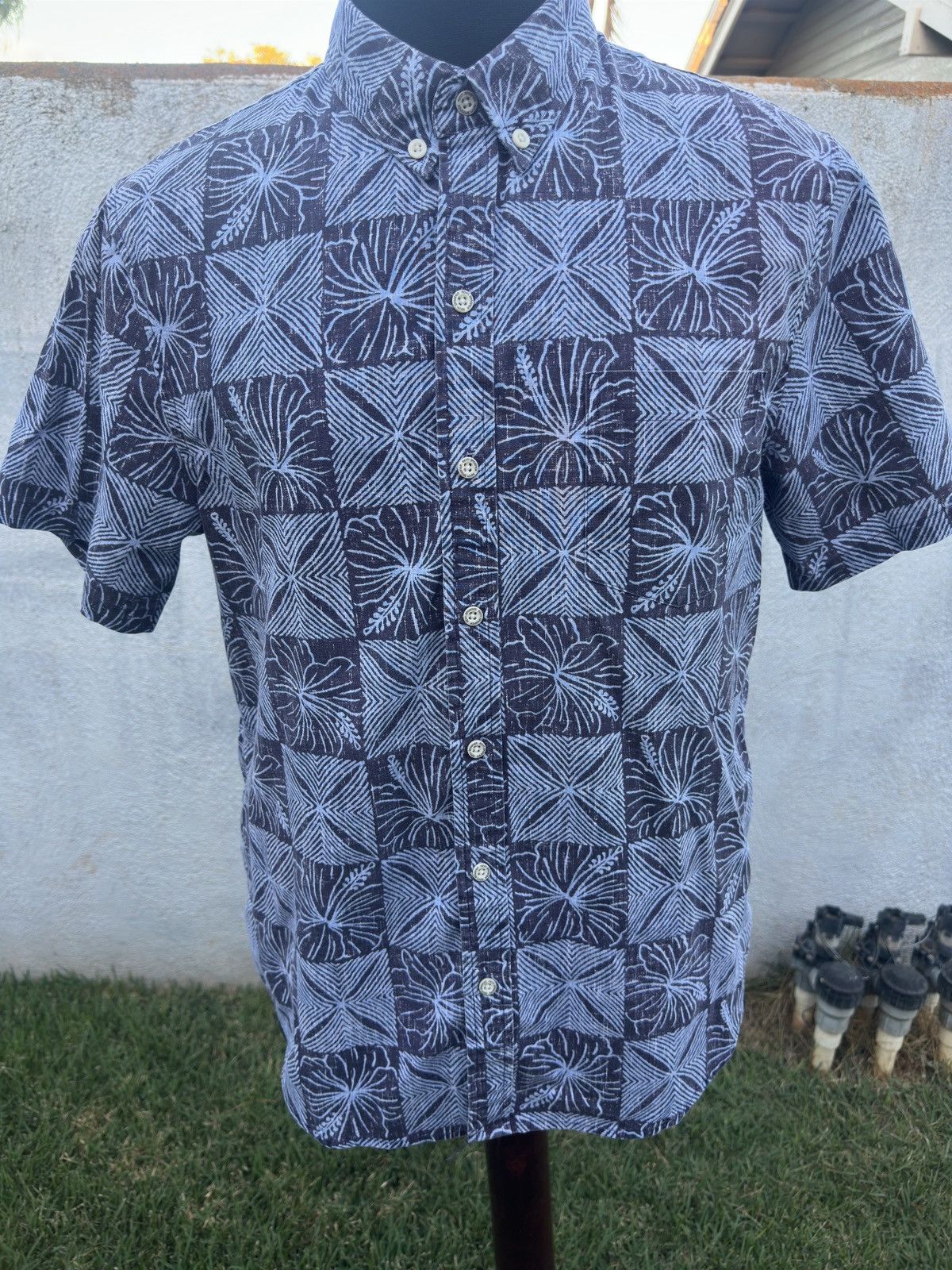 Reyn Spooner Reyn Spooner Tailored Blue Hawaiian Print Men's M Size US M / EU 48-50 / 2 - 1 Thumbnail
