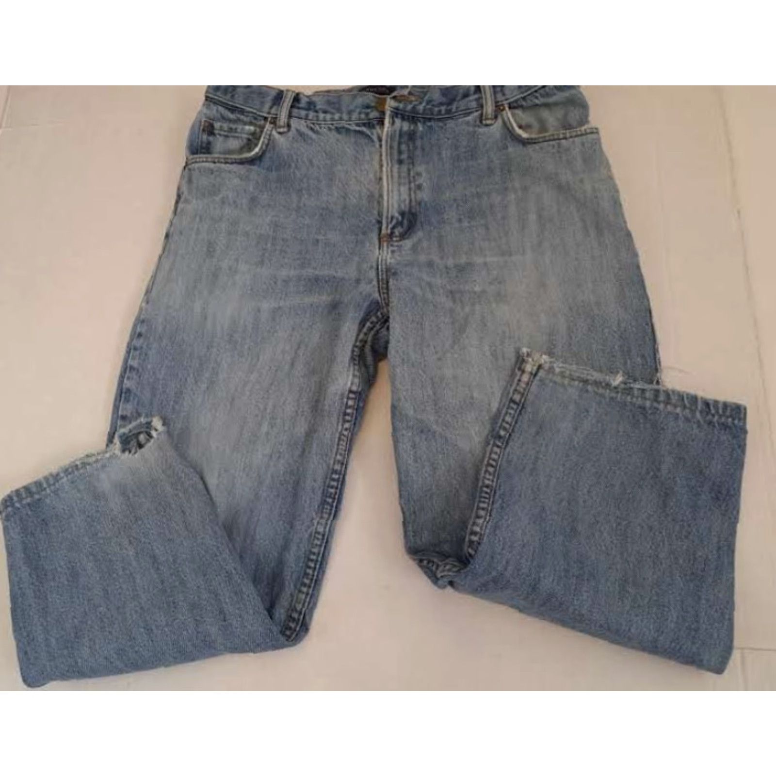 Lands' End VINTAGE Lands' End Jeans Denim Blue Jean Men Pants 35 Regular 30 Inseam 5-Pocket Design Blue Cotton Work Size US 35 - 2 Thumbnail