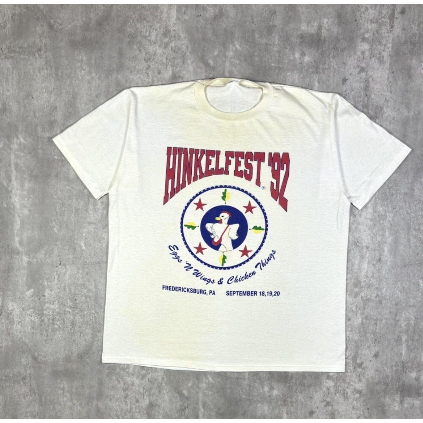 Jerzees VINTAGE 90s Jerzees T-Shirt White XL Crew Neck Short Sleeve Graphic Print Bunny Stitch Bill 90s Men Christmas? Size US XL / EU 56 / 4 - 2 Thumbnail