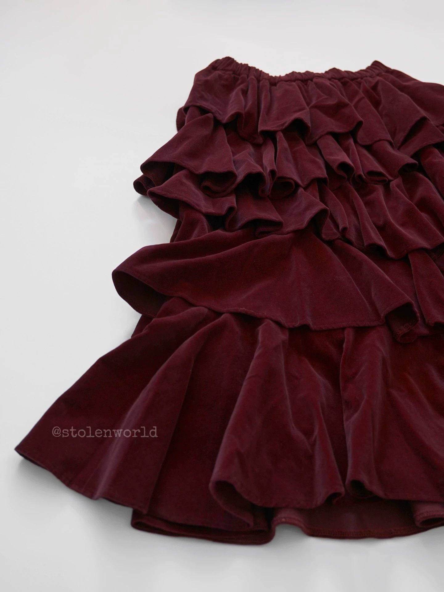 Comme des Garcons Comme des Garçons 2003 FW Red Velvet Layered Cake Dress F Size 27" / US 4 / IT 40 - 3 Thumbnail