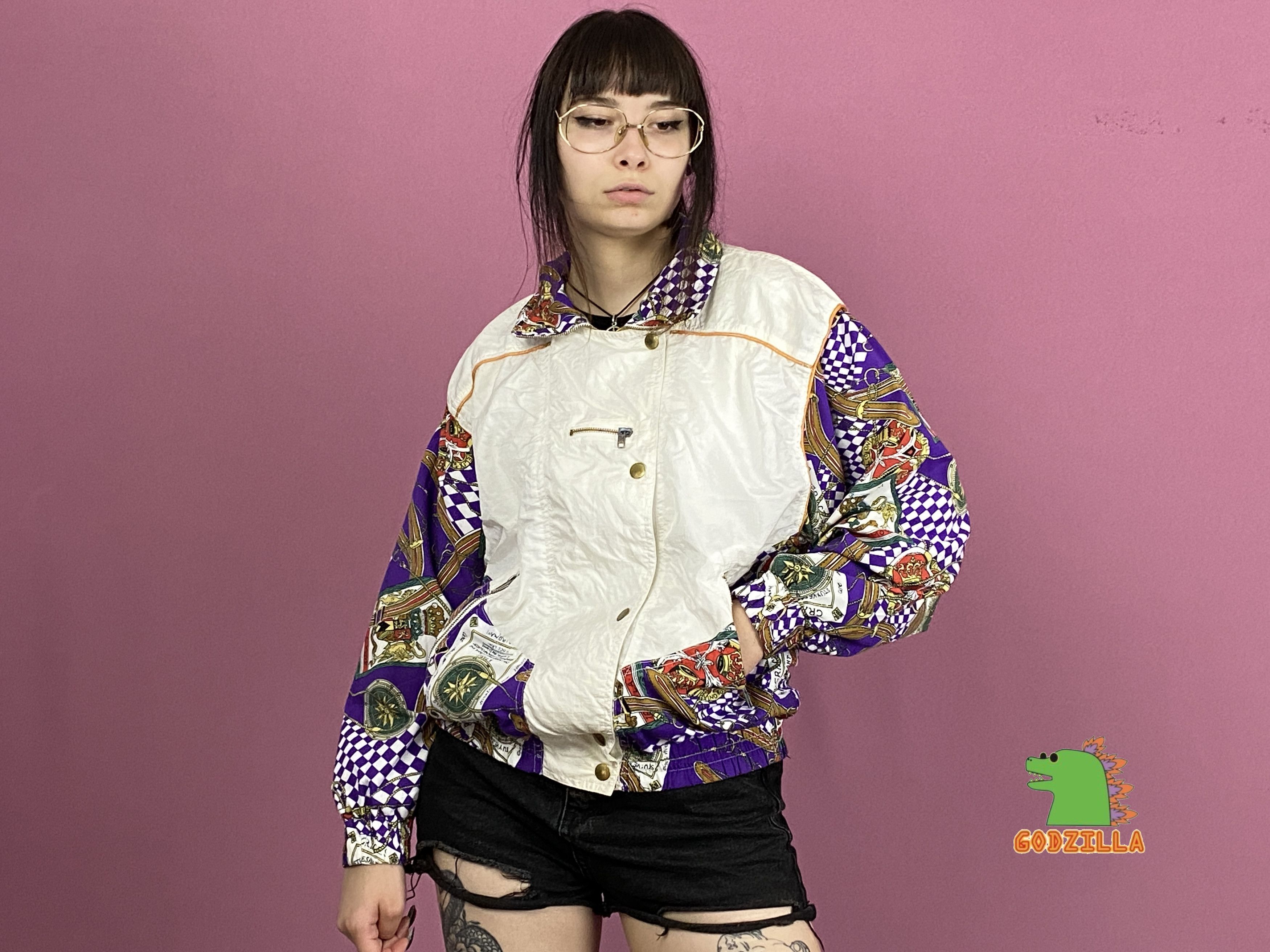Vintage 90s Vintage Women's Windbreaker Jacket - M Size S / US 4 / IT 40 - 5 Thumbnail