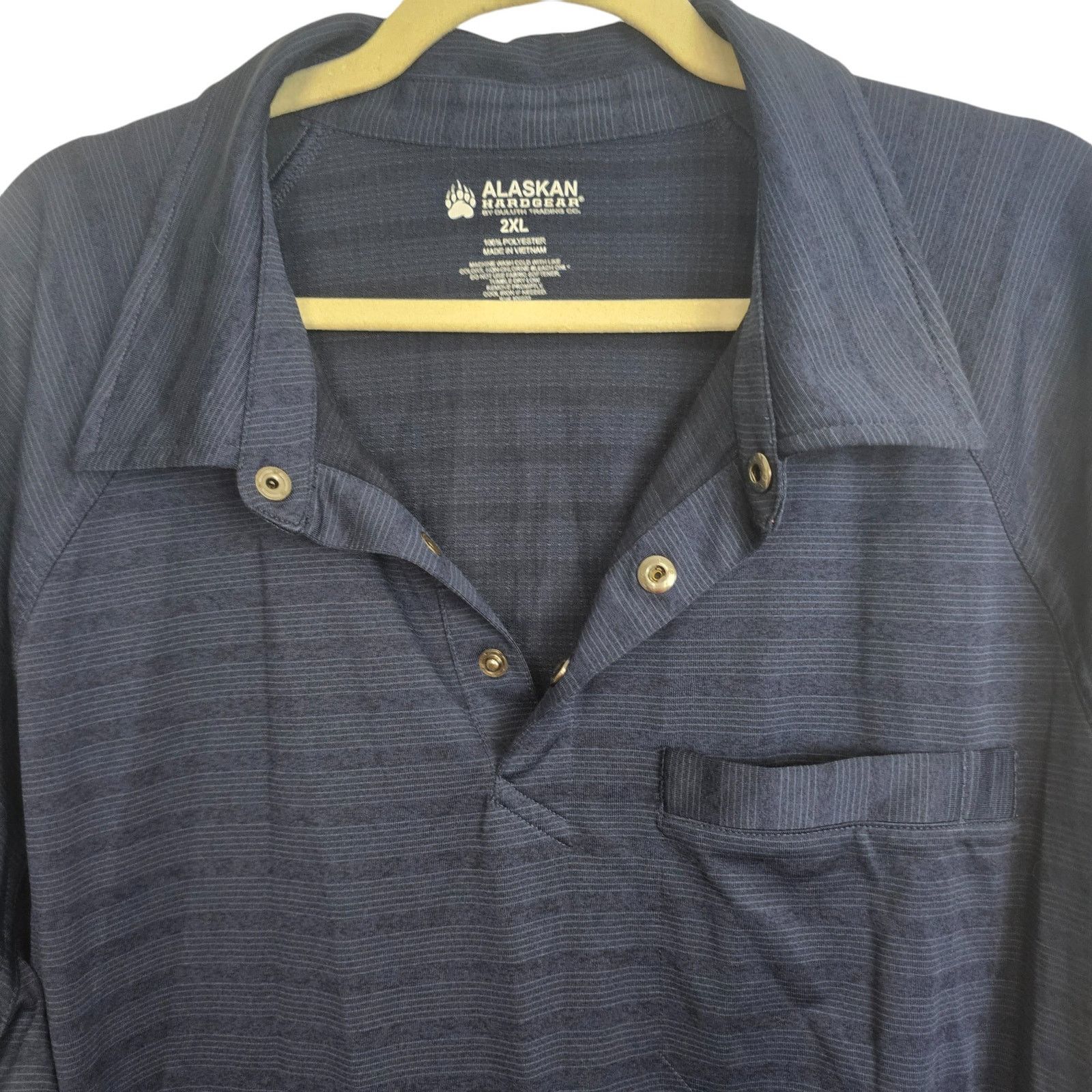 Duluth Trading Company Alaskan Hardgear Polygiene Striped Polo Shirt 2XL Minimalist Size US XXL / EU 58 / 5 - 2 Thumbnail
