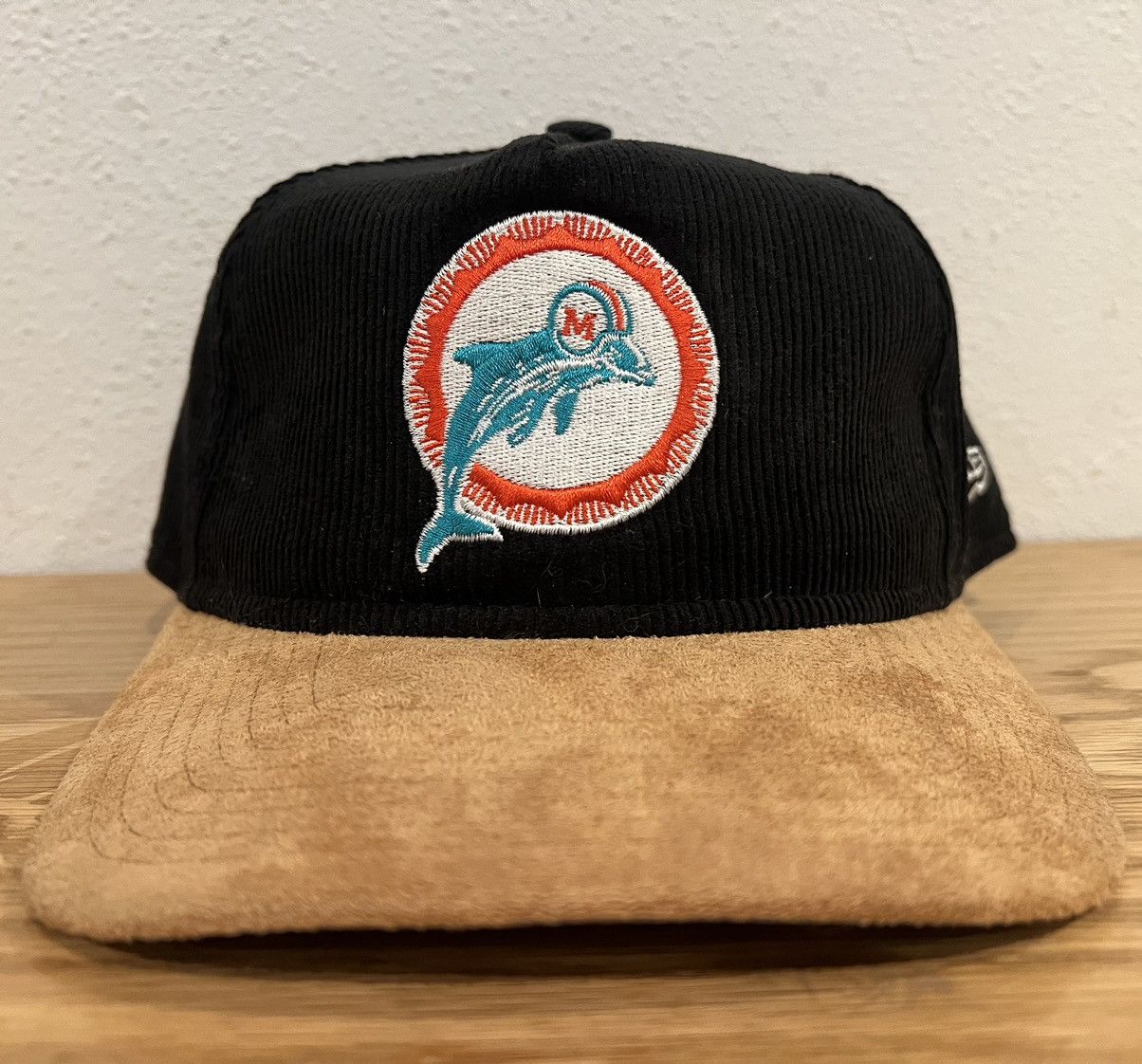 New Era Miami Dolphins Corduroy Suede Golfer Hat Size ONE SIZE - 2 Thumbnail
