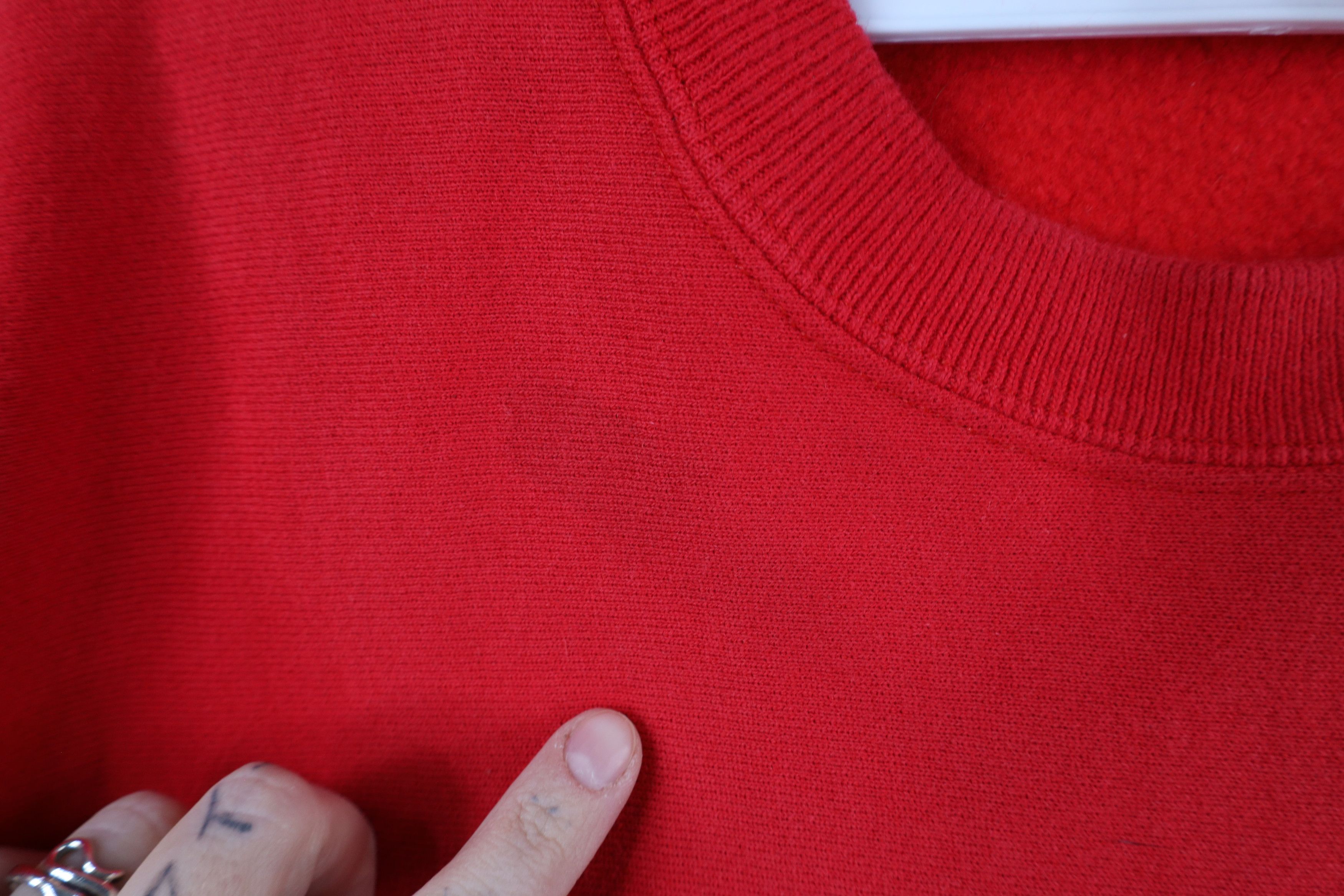 Vintage Vintage 90s Streetwear Heavyweight Cross Weave Sweatshirt Size US L / EU 52-54 / 3 - 7 Thumbnail