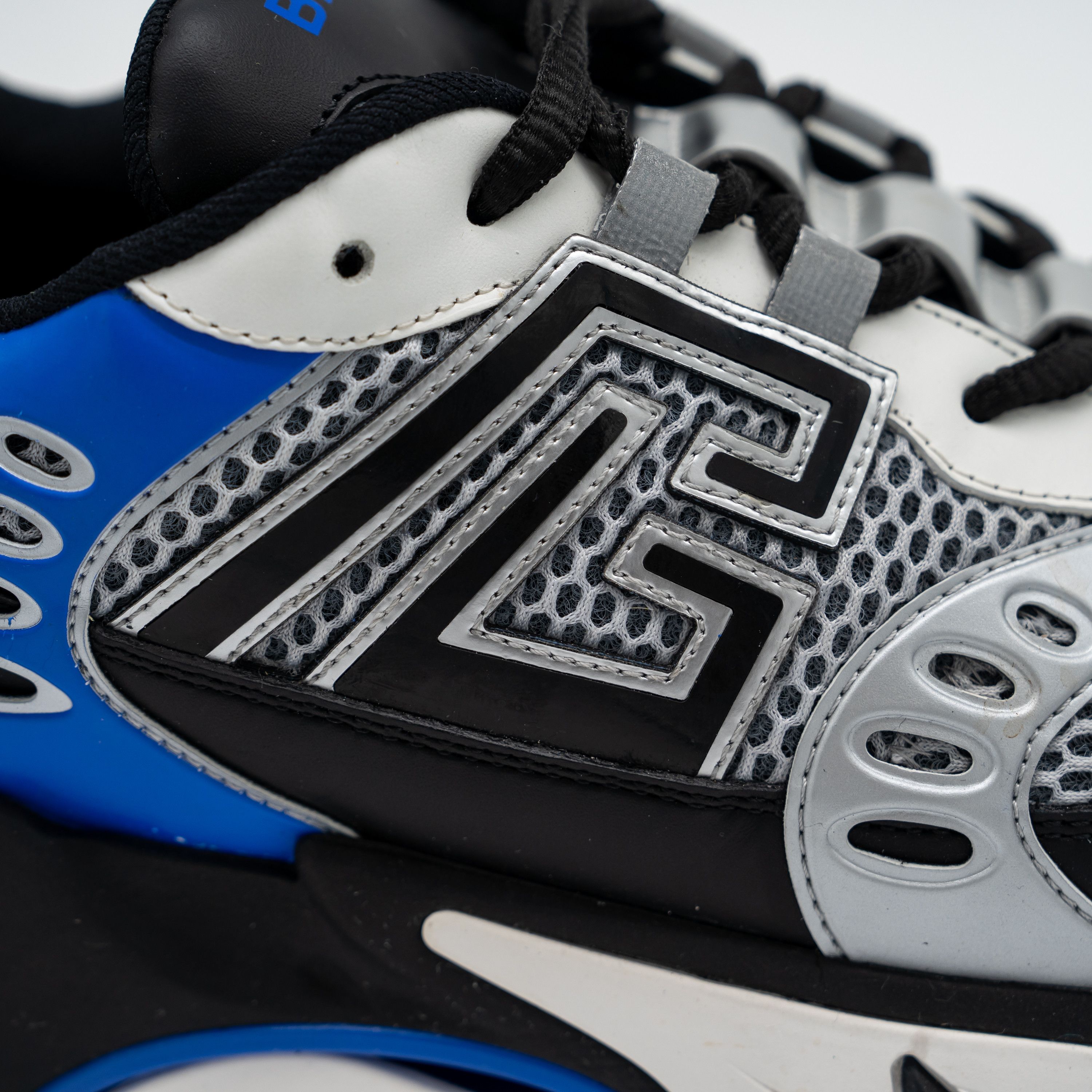 Balmain 44 11 US Balmain B-East White Black Blue Silver Sneakers Size US 11 / EU 44 - 12 Thumbnail