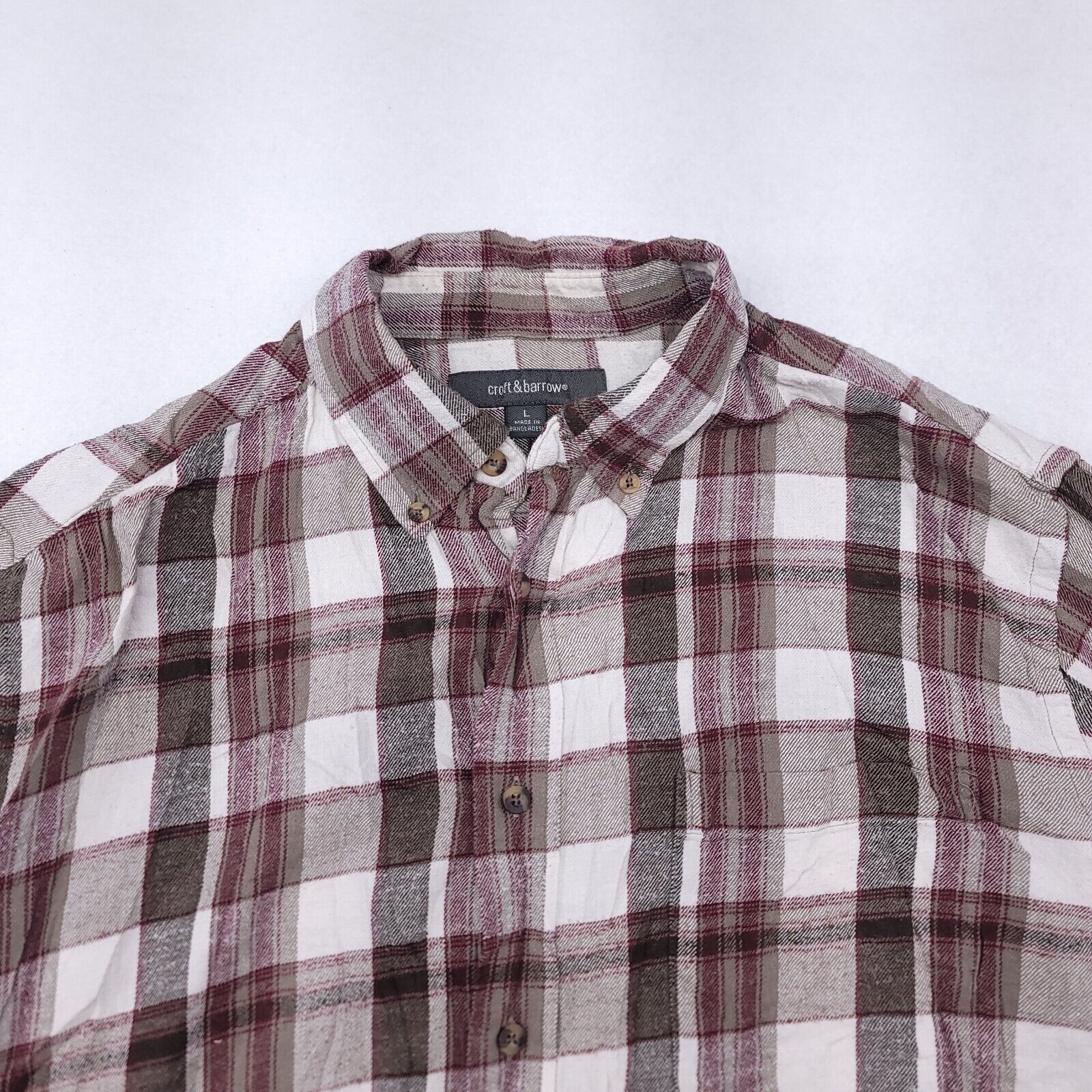 Croft & Barrow Croft & Barrow Tartan Flannel Shirt Mens Size Large L Green Size US L / EU 52-54 / 3 - 1 Thumbnail