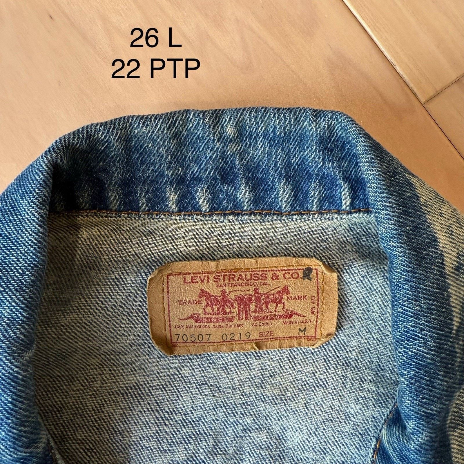 Levi's × Vintage Vintage Levis Denim Jacket M Blue 80s Acid Wash Made in USA Size US M / EU 48-50 / 2 - 8 Thumbnail
