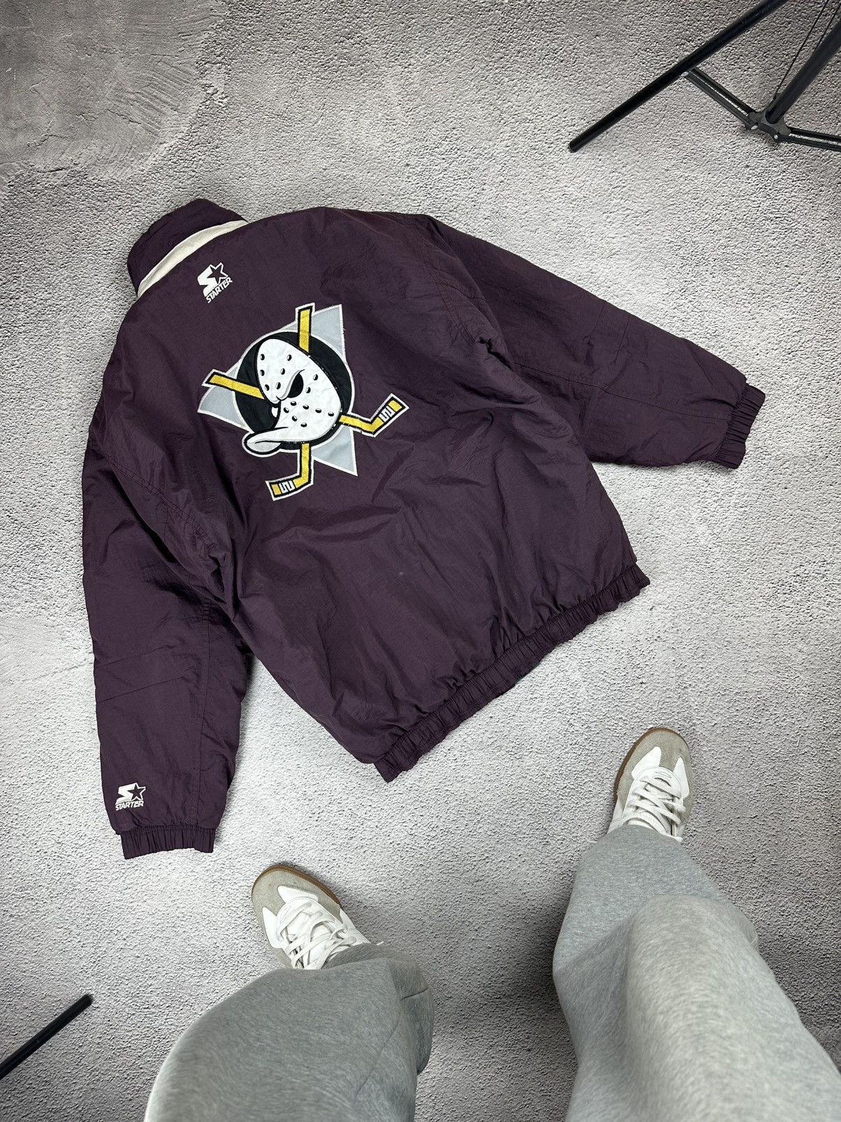 Starter Vintage The Mighty Ducks Starter NHL Nylon Jacket 90s Logo Size US S / EU 44-46 / 1 - 2 Thumbnail